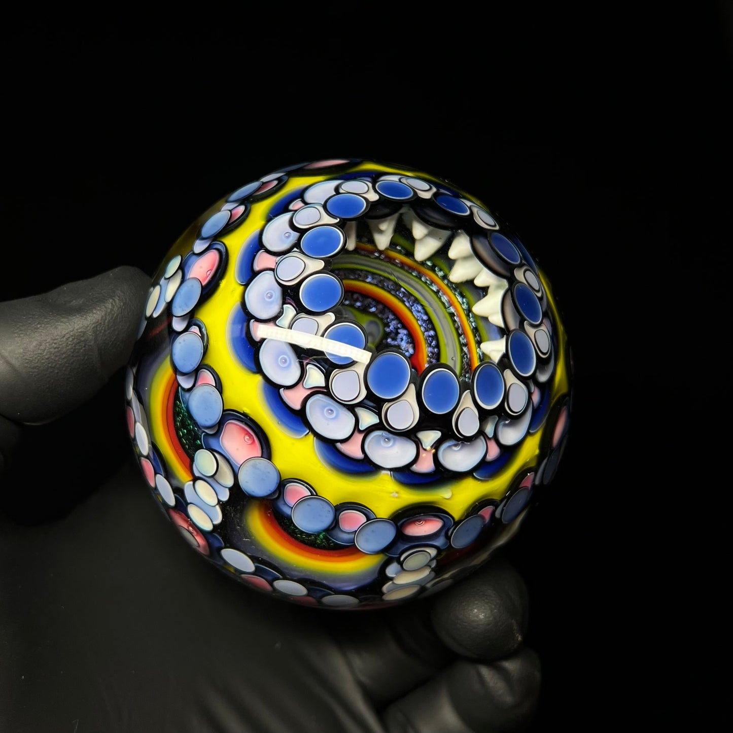 3 inch UV Opal Eater Cave Marble