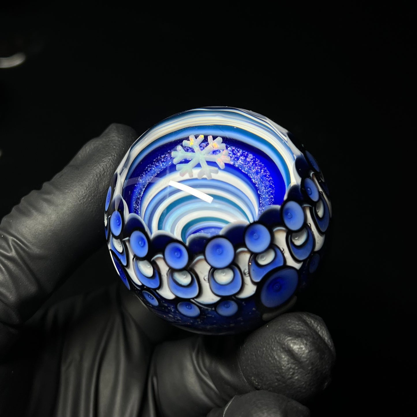 2” UV Snow Globe Vortex Marble