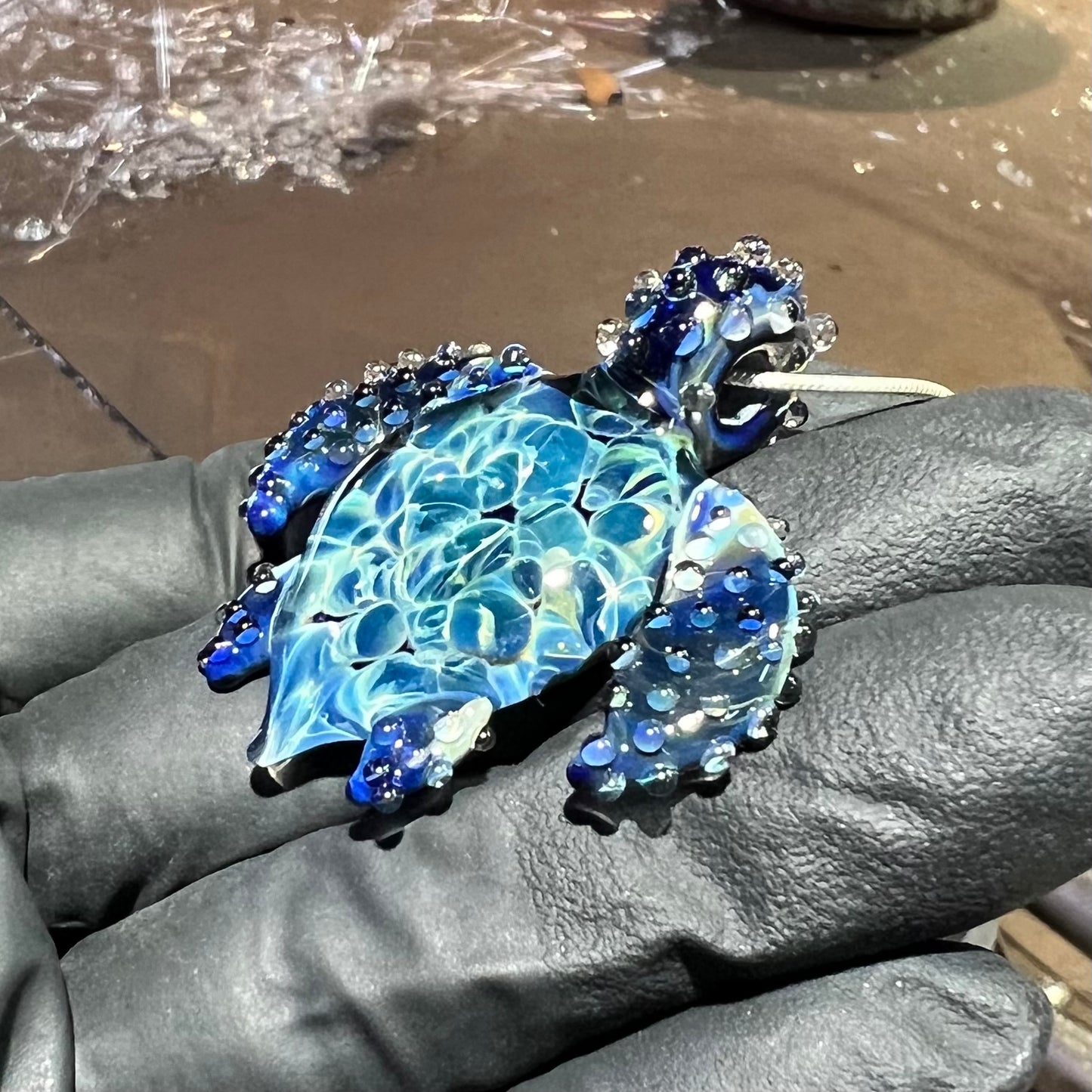 Marine Blue Sea Turtle Pendant 2