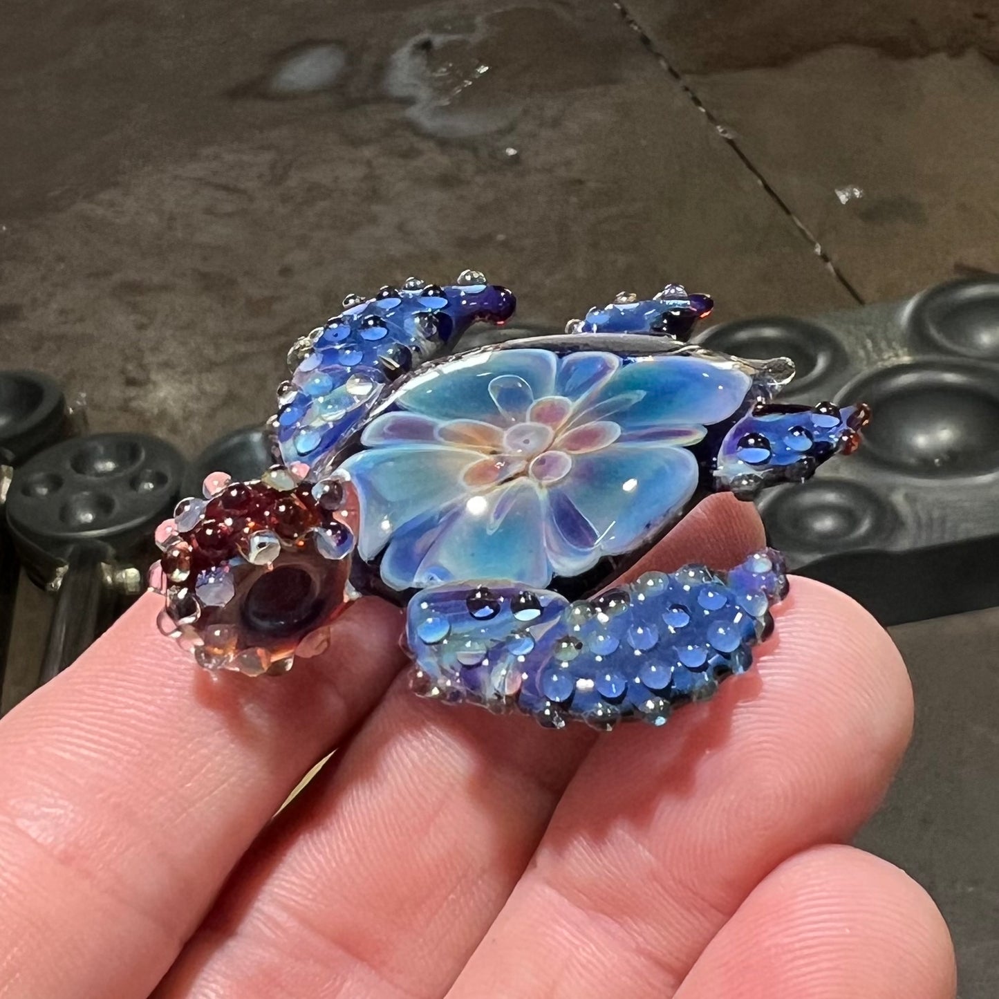 Flower Turtle Pendant