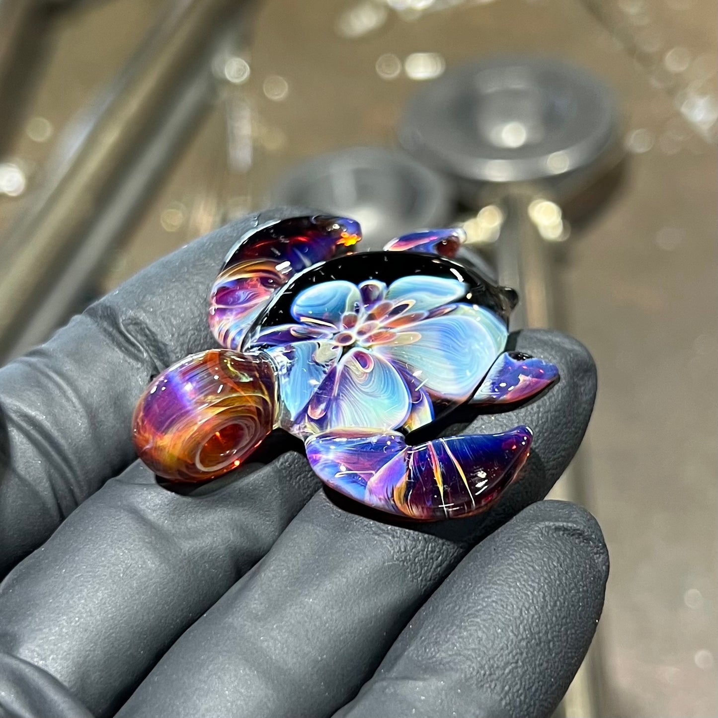 Floral Dream Sea Turtle Pendant