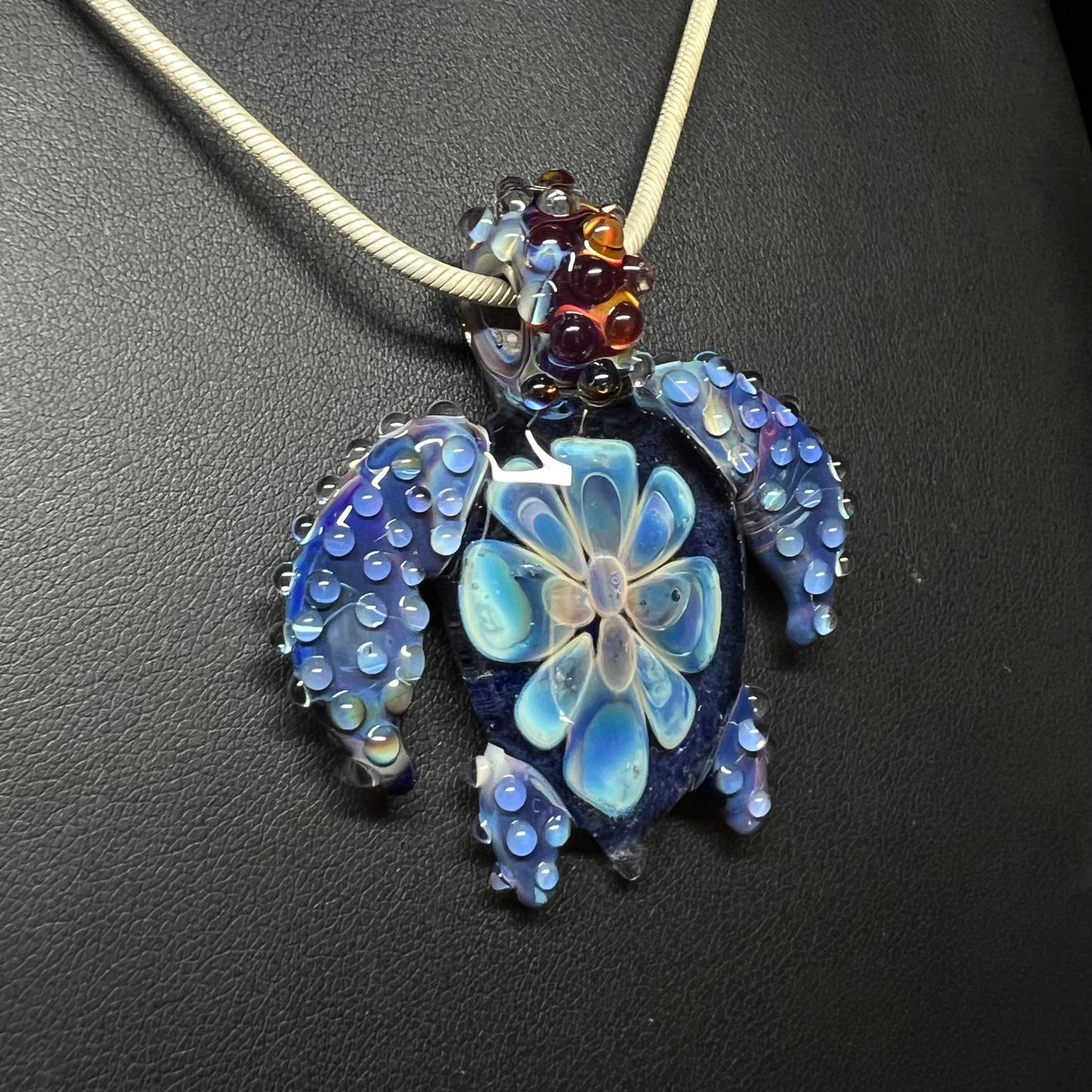 Flower Shell Sea Turtle Pendant