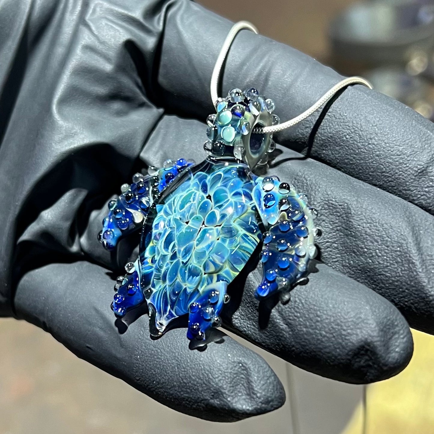 Marine Blue Sea Turtle Pendant 1