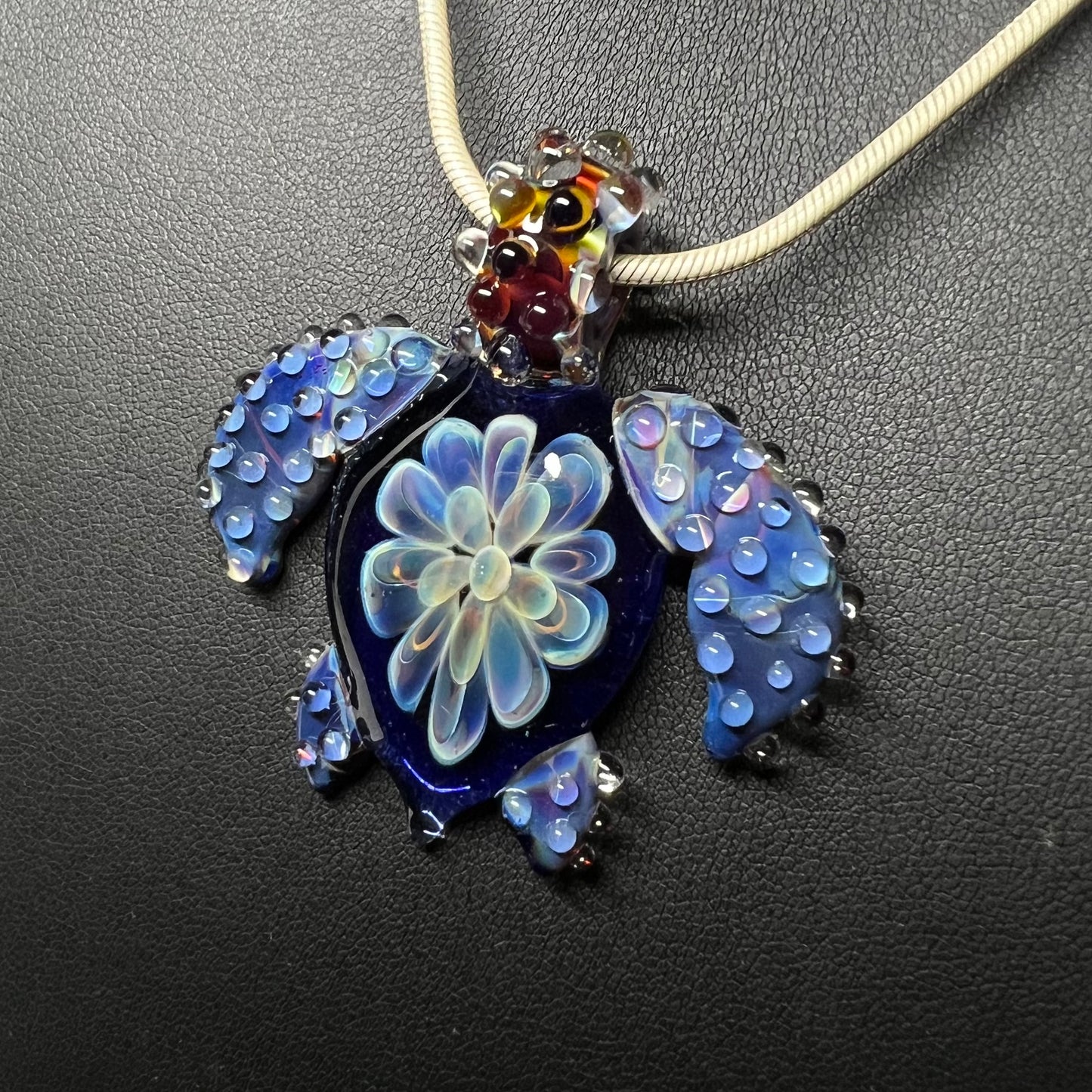 Flower Shell Sea Turtle Pendant