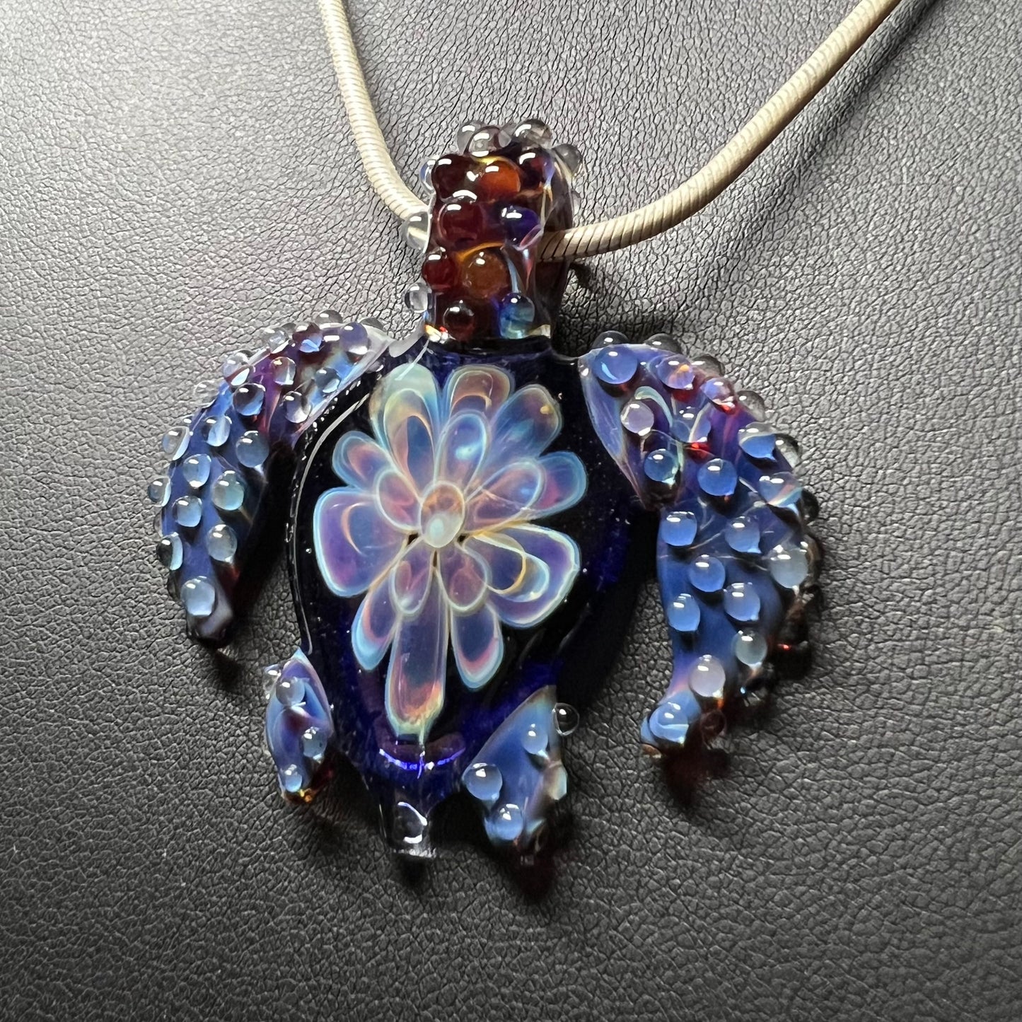 Flower Shell Sea Turtle Pendant