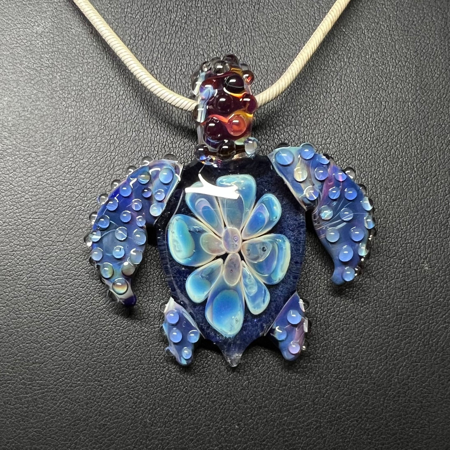 Flower Shell Sea Turtle Pendant