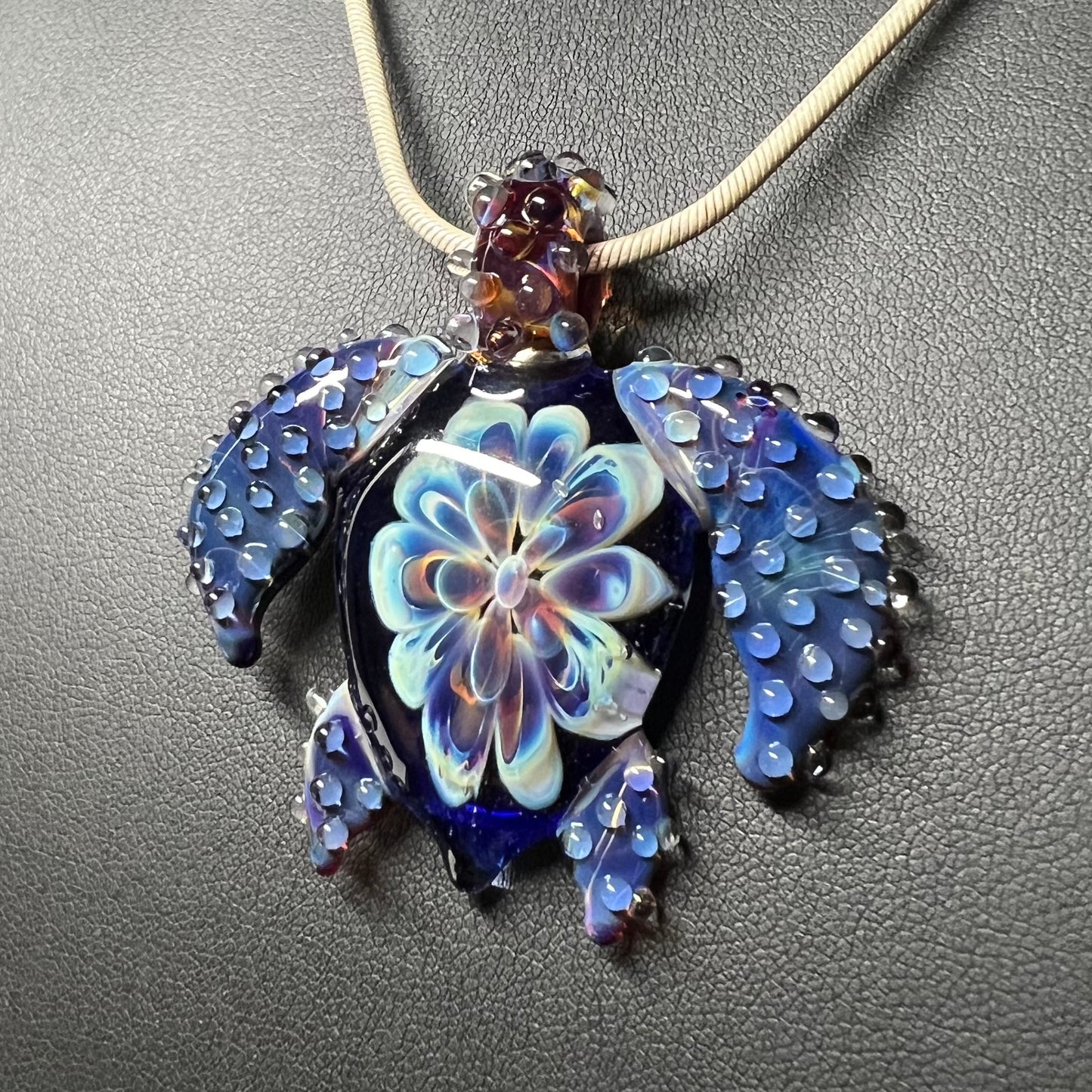 Flower Shell Sea Turtle Pendant