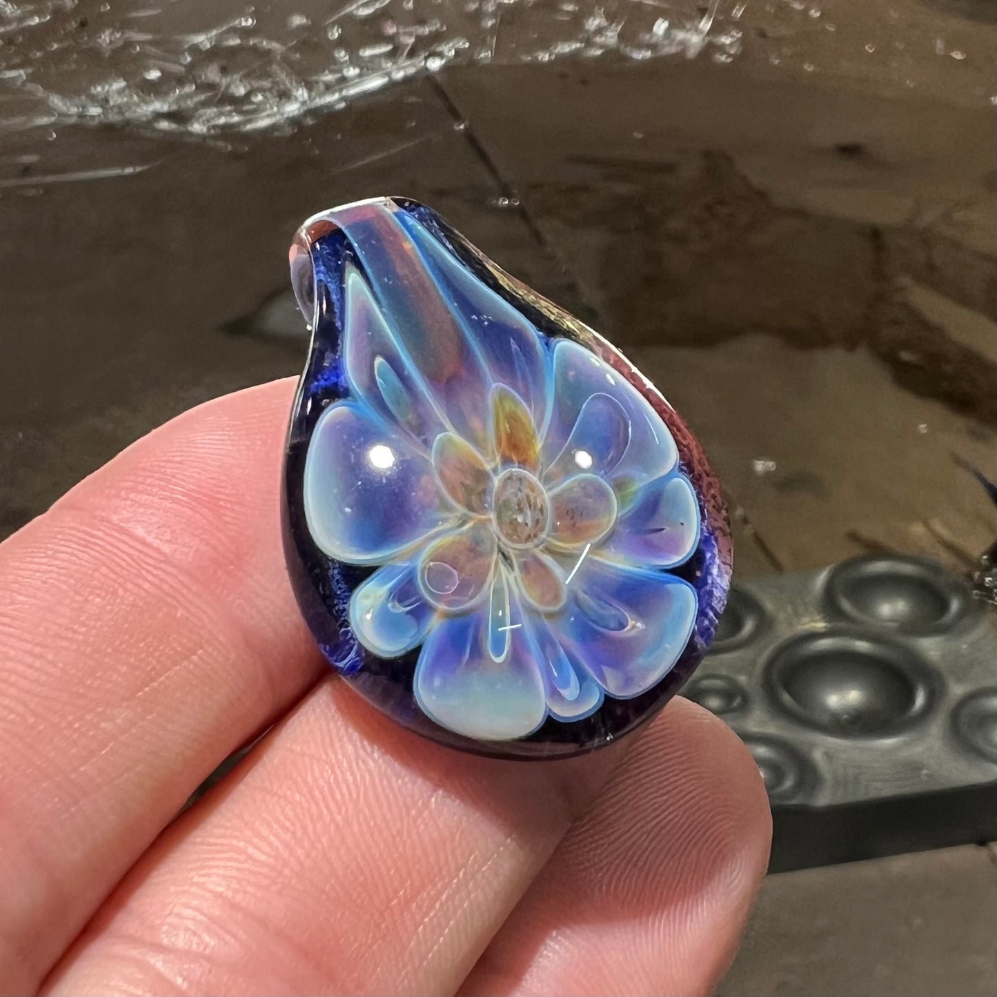 Flower Teardrop Pendant
