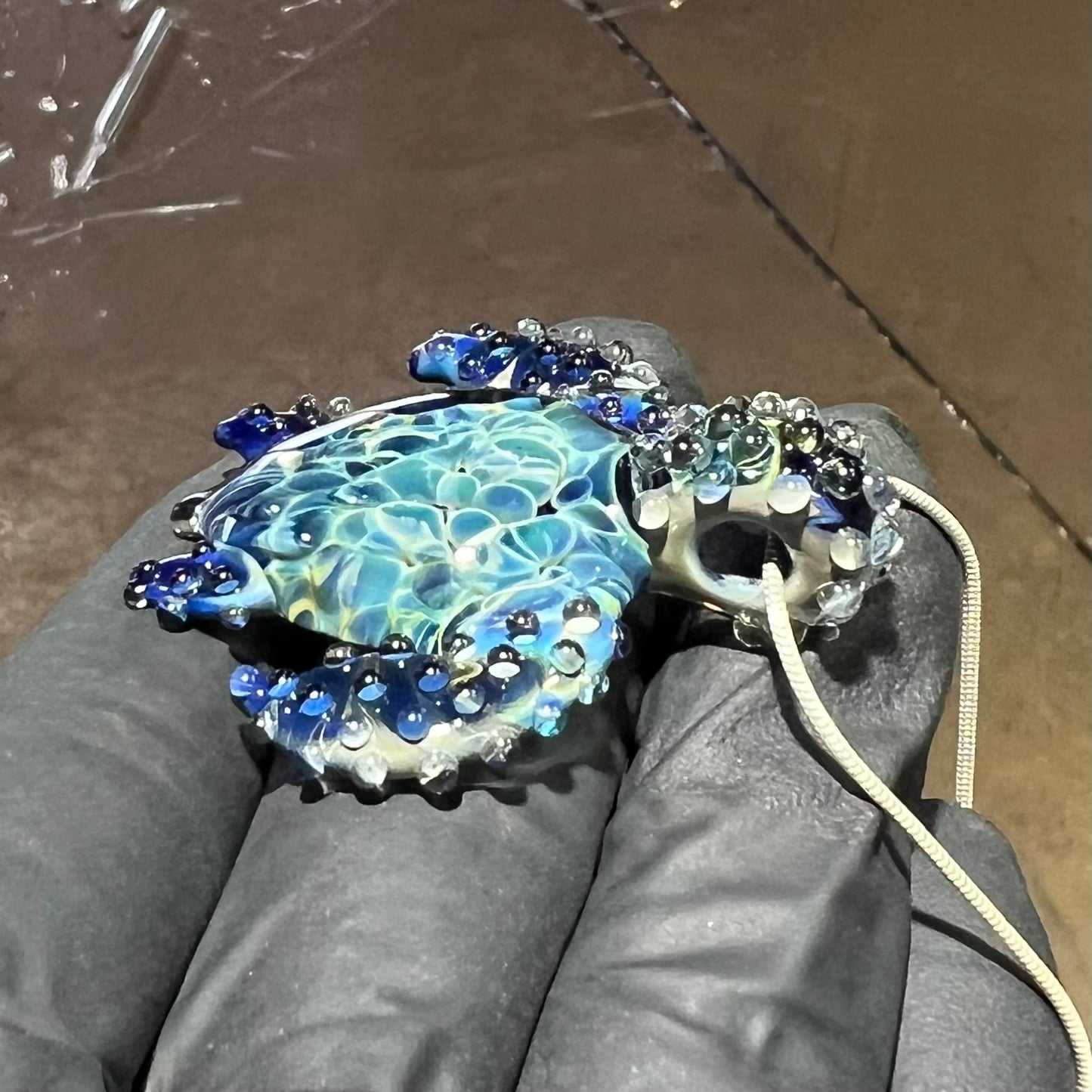 Marine Blue Sea Turtle Pendant 1