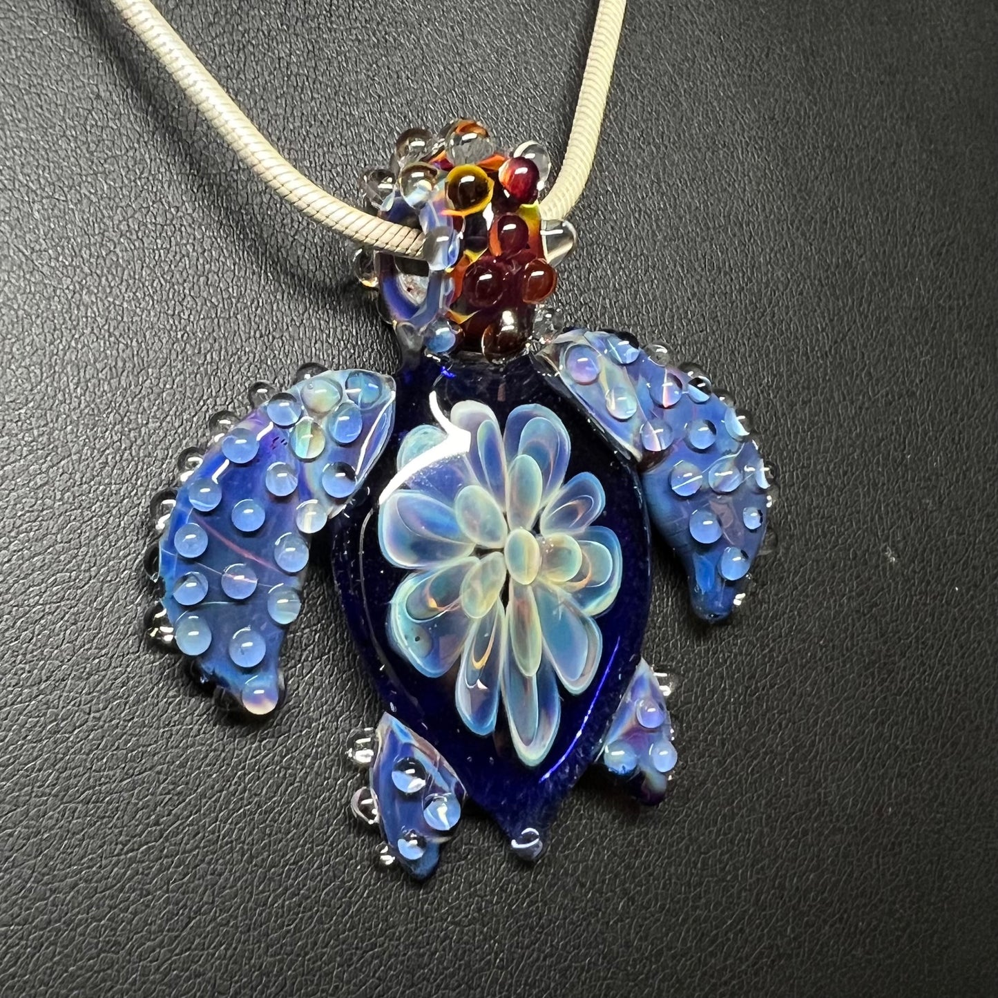 Flower Shell Sea Turtle Pendant
