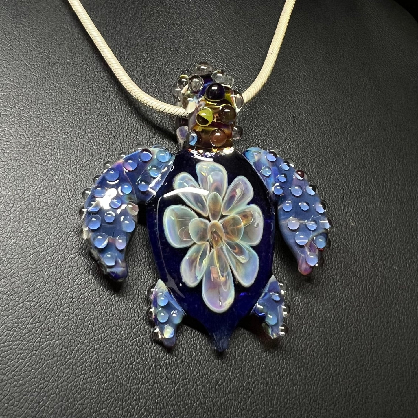 Flower Shell Sea Turtle Pendant