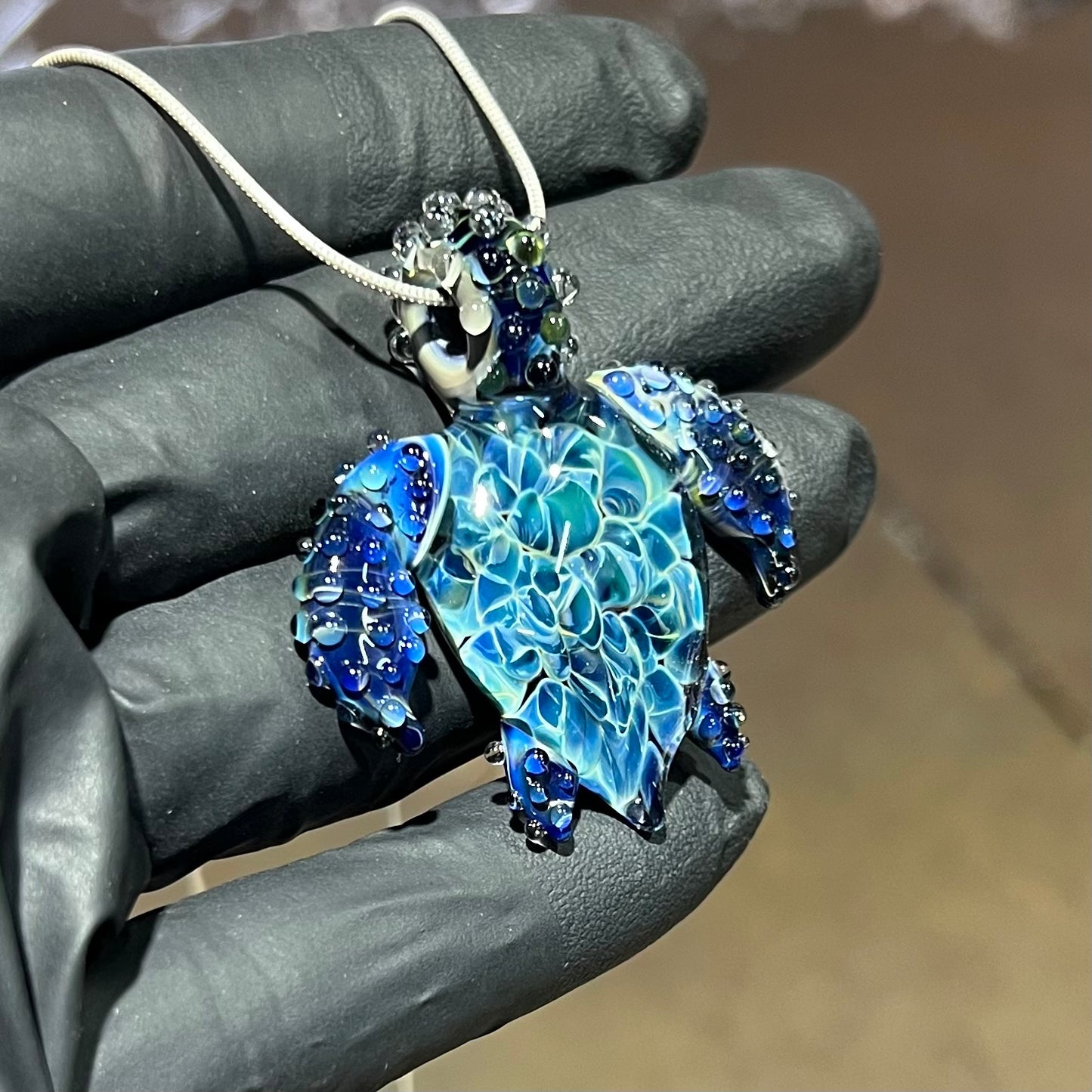 Marine Blue Sea Turtle Pendant 3