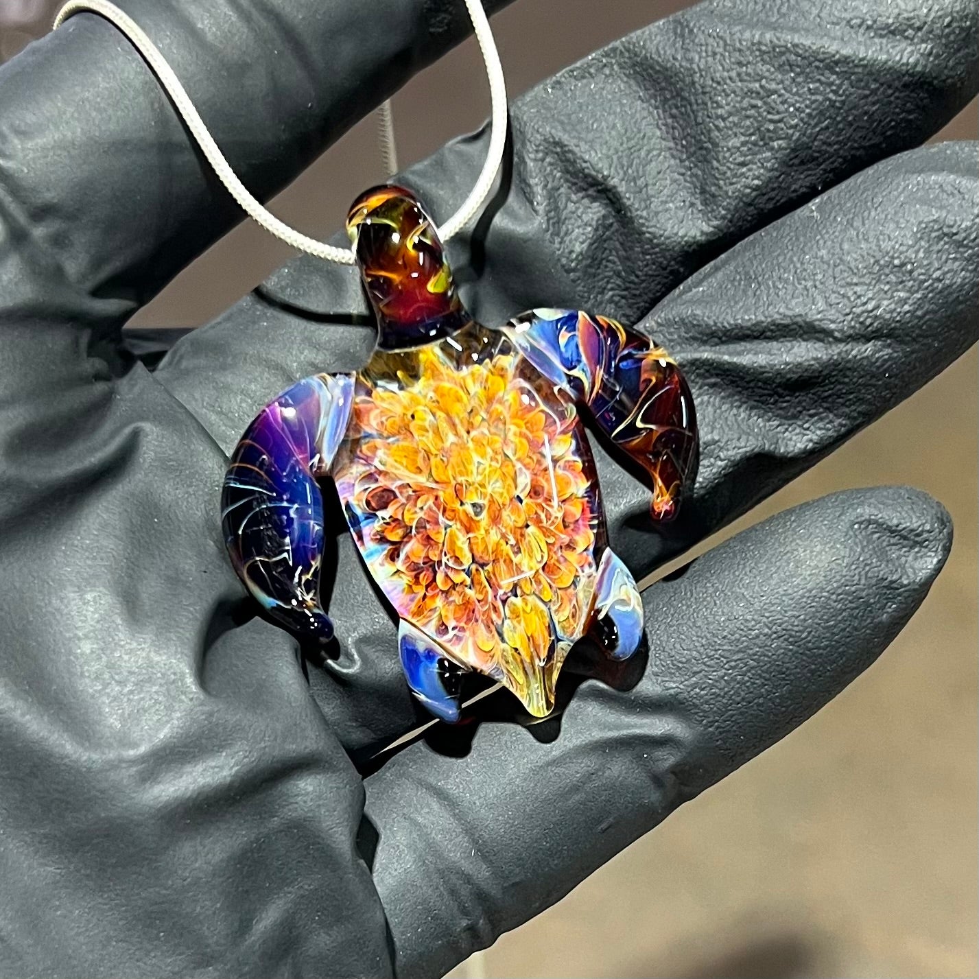 Amber Sea Turtle Pendant 2
