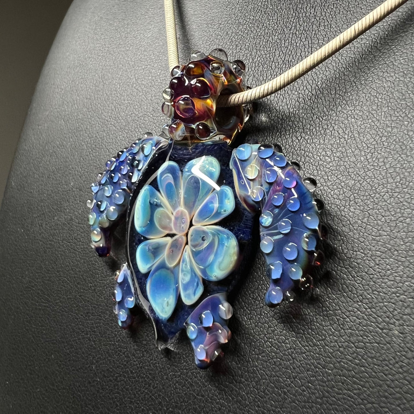 Flower Shell Sea Turtle Pendant