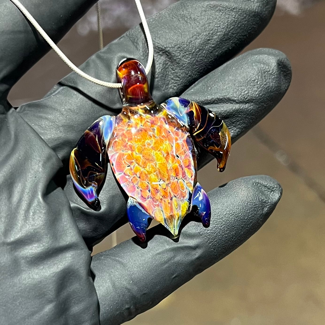 Amber Sea Turtle Pendant 1