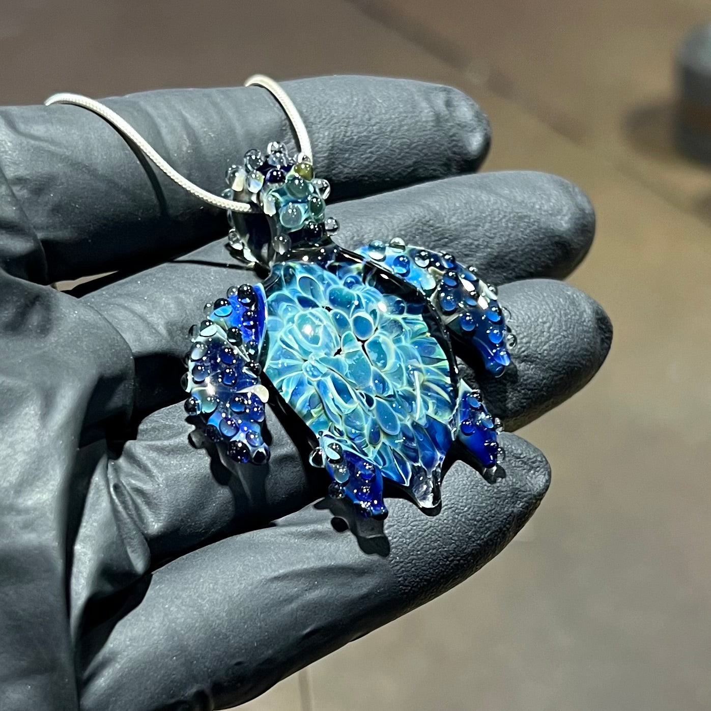 Marine Blue Sea Turtle Pendant 1