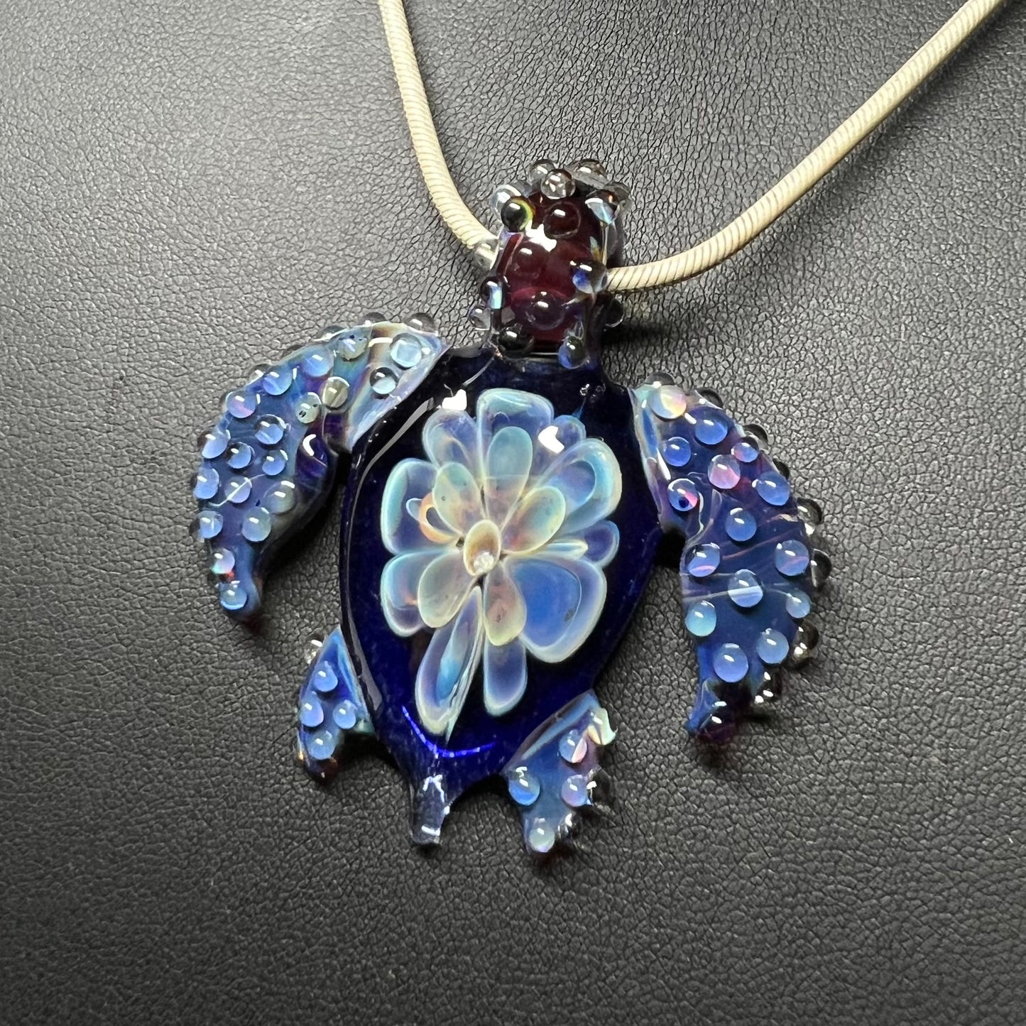 Flower Shell Sea Turtle Pendant