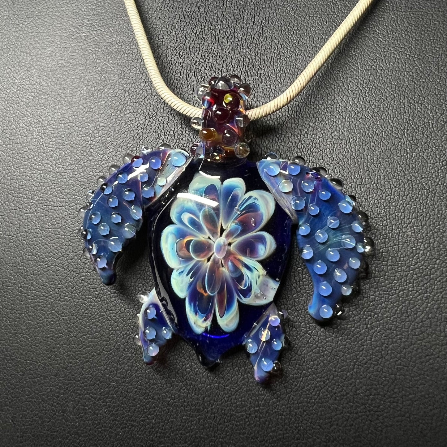 Flower Shell Sea Turtle Pendant