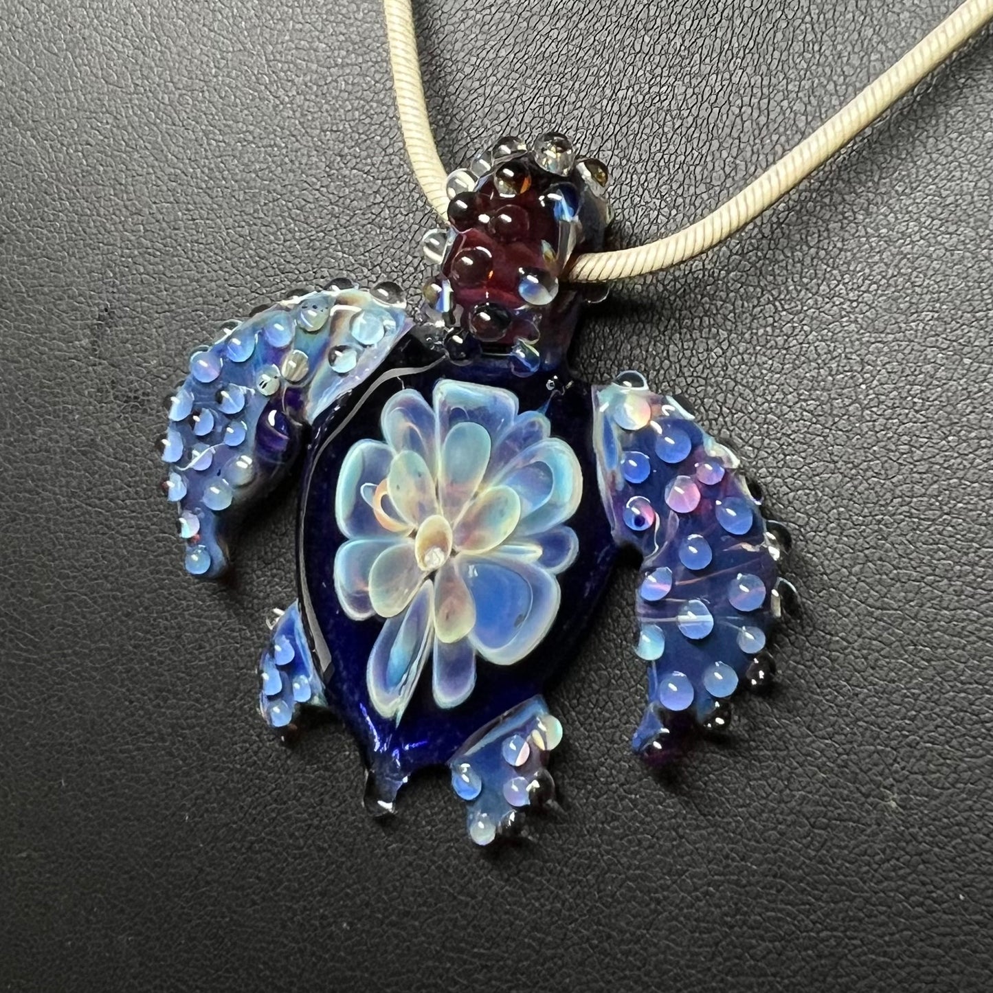 Flower Shell Sea Turtle Pendant