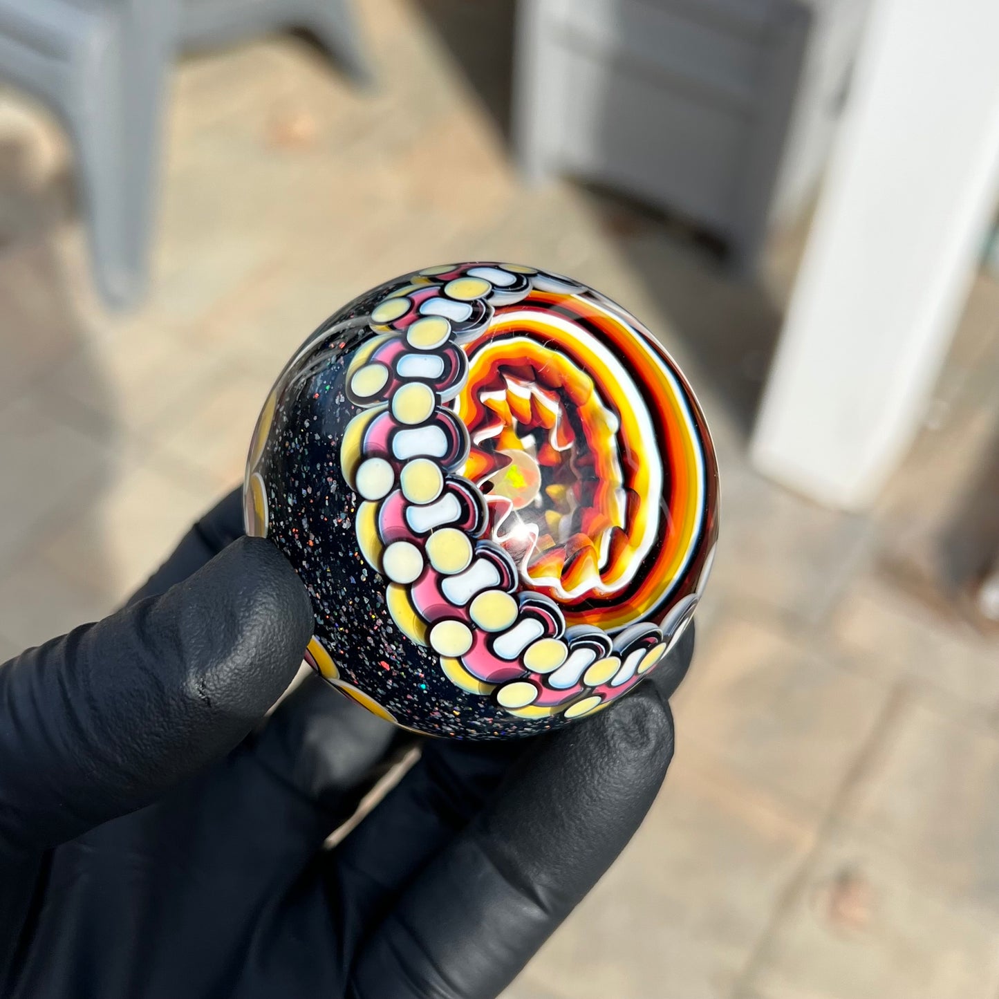 2 inch Opal Eater Cave Marble