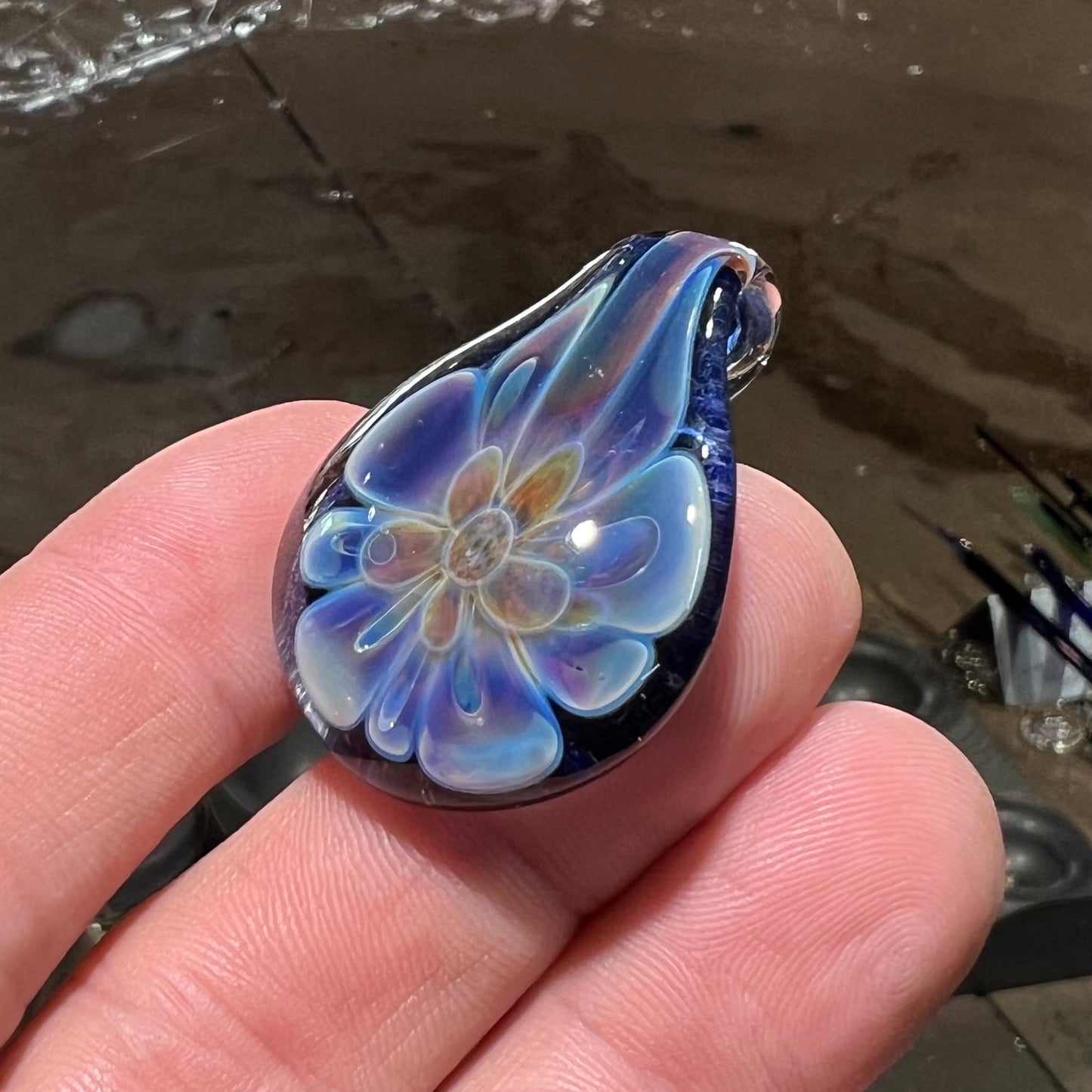 Flower Teardrop Pendant