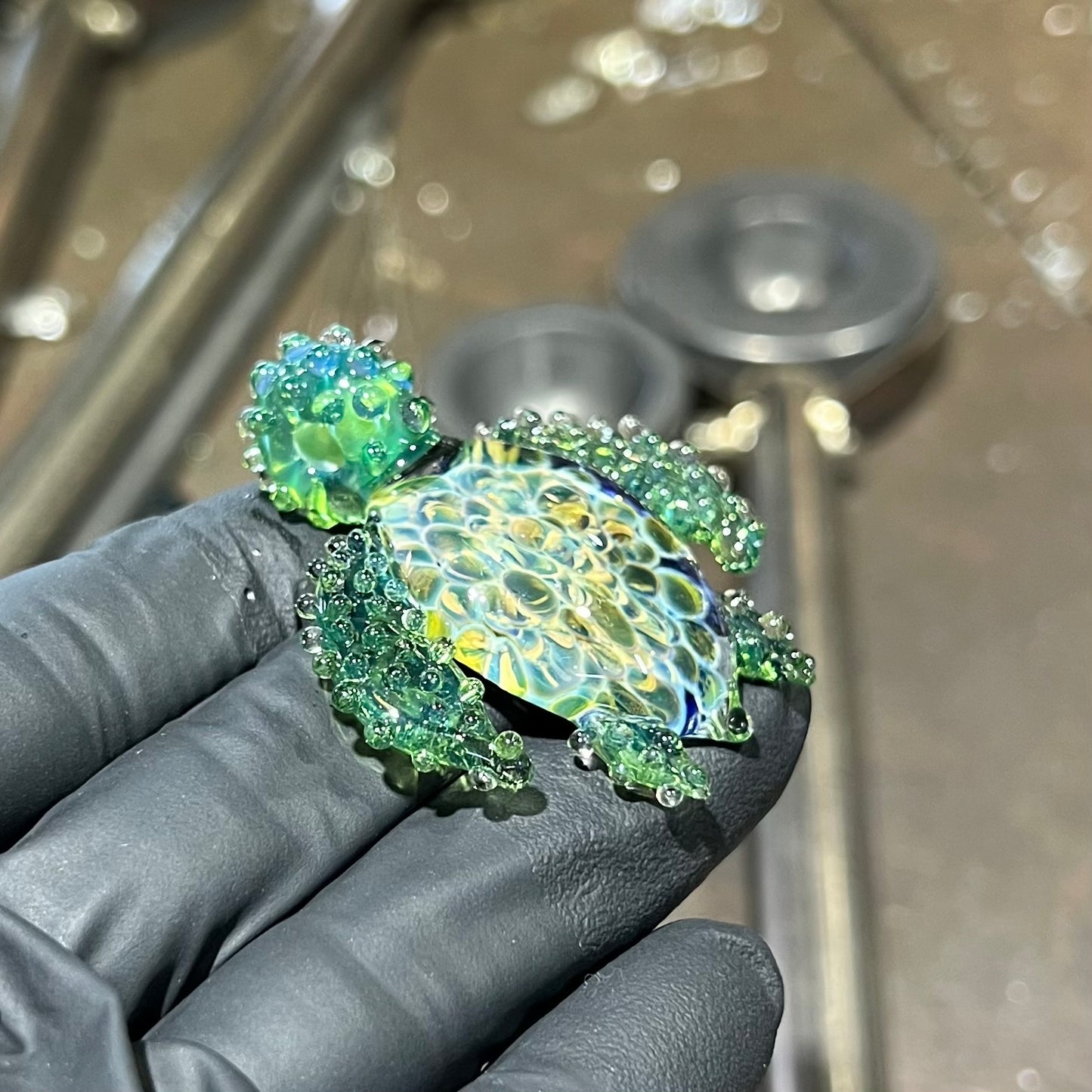 Ocean Mist Sea Turtle Pendant