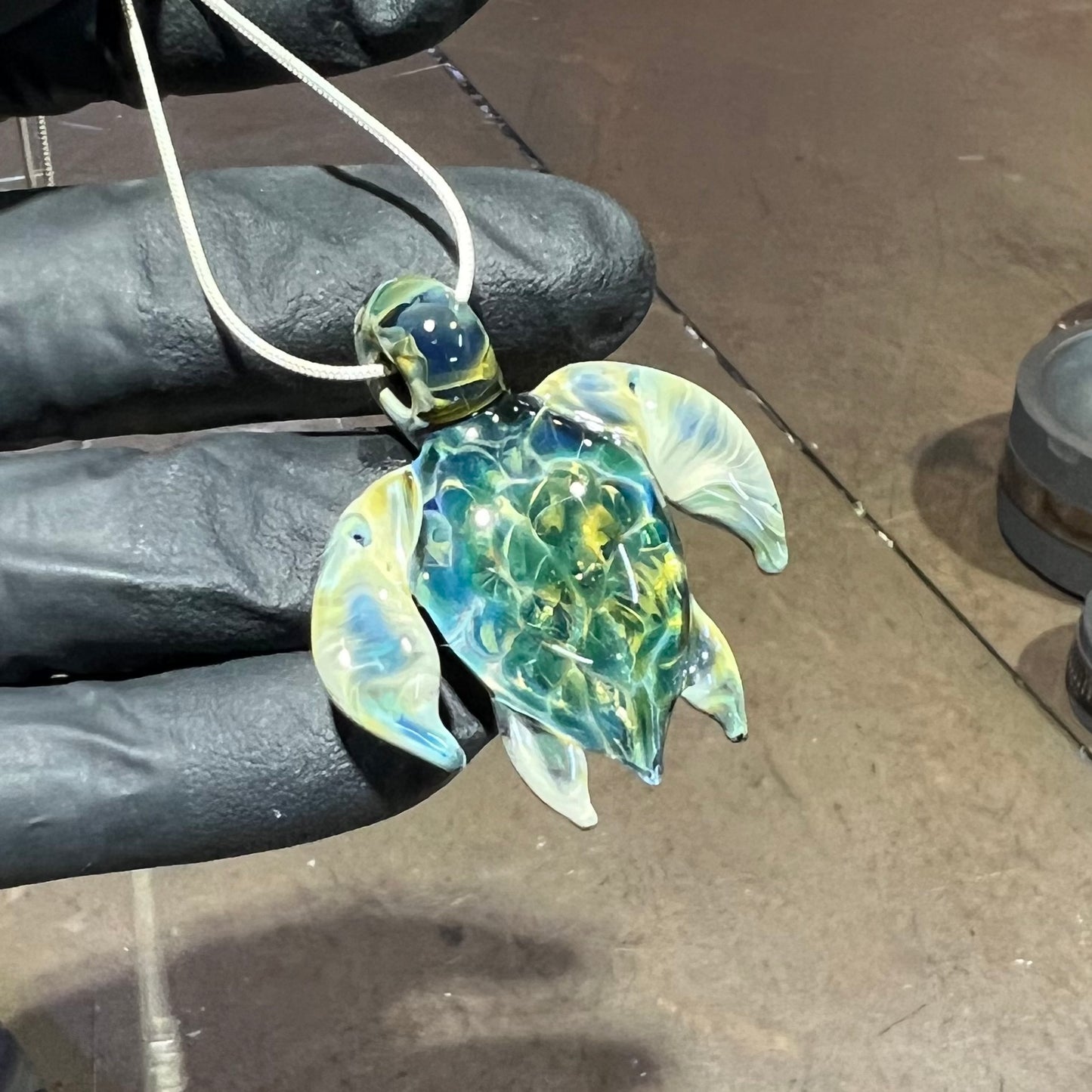 Mystical Green Sea Turtle Pendant 3