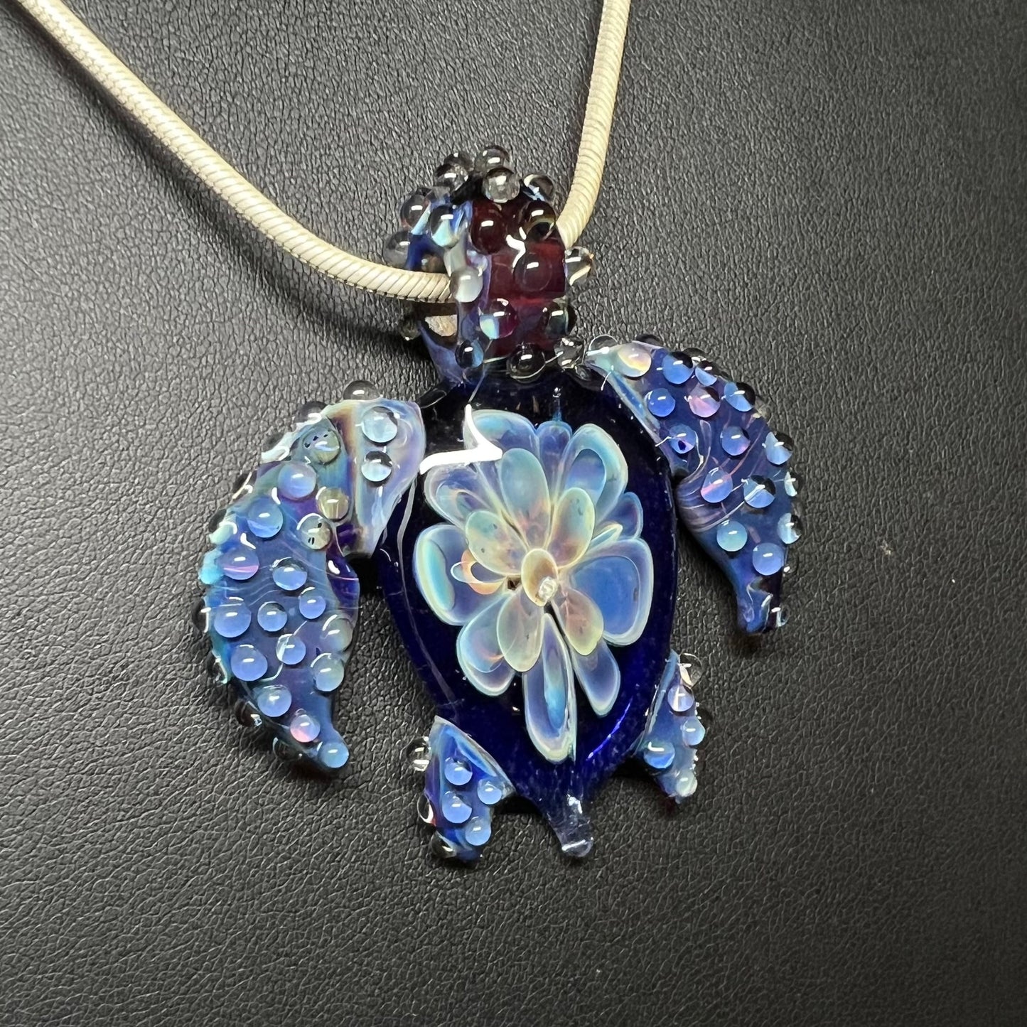 Flower Shell Sea Turtle Pendant