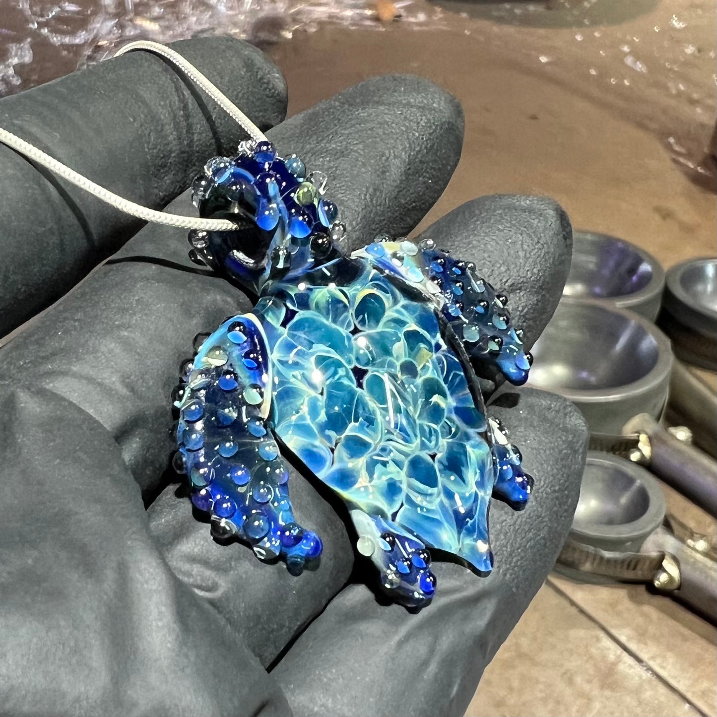 Marine Blue Sea Turtle Pendant 2