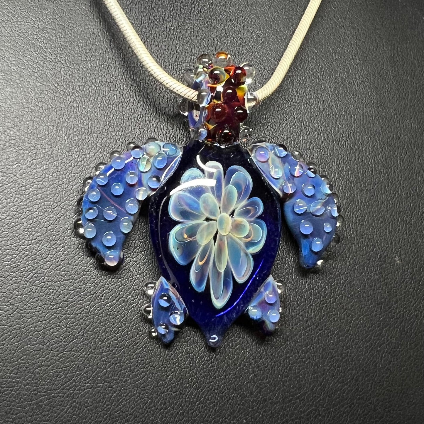 Flower Shell Sea Turtle Pendant