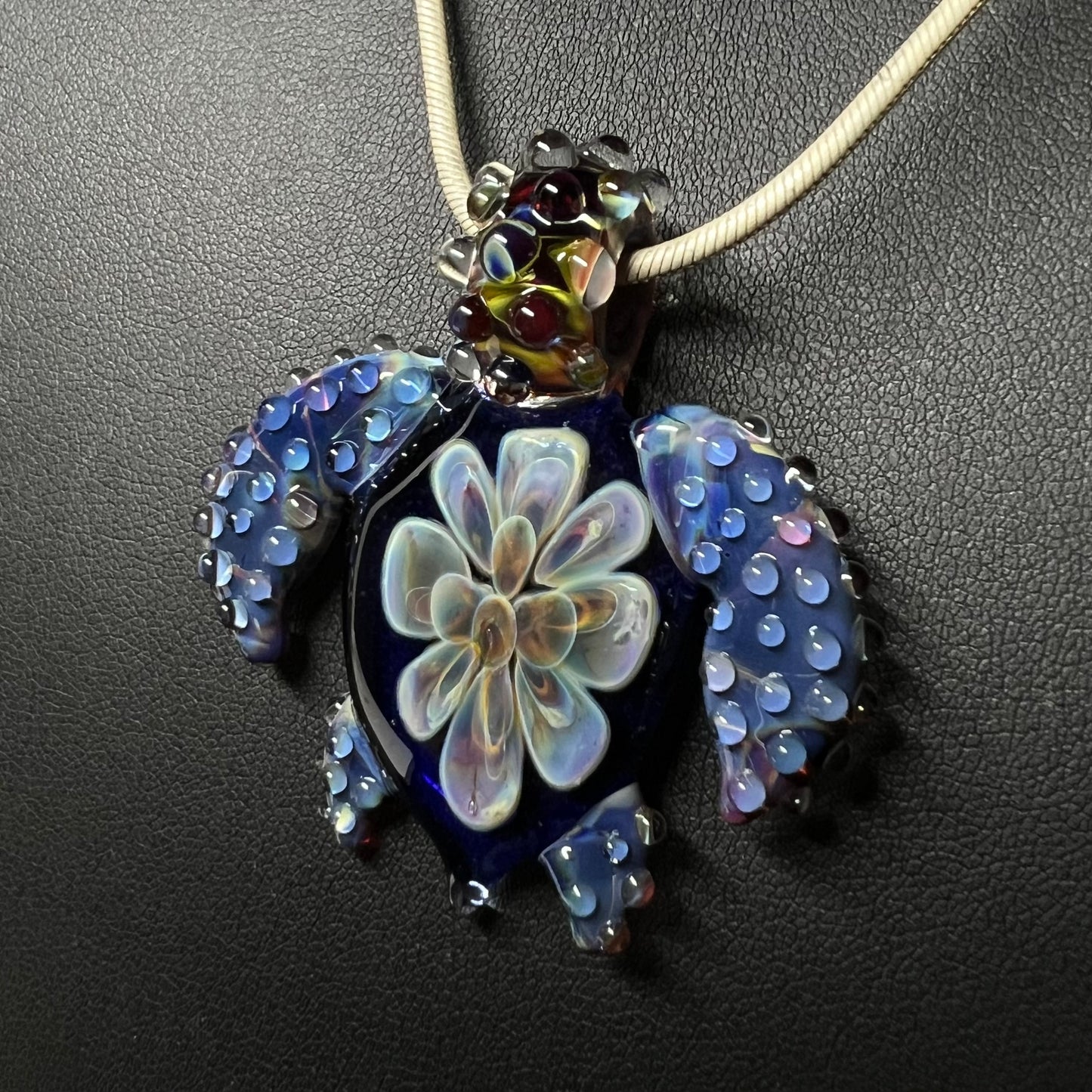 Flower Shell Sea Turtle Pendant