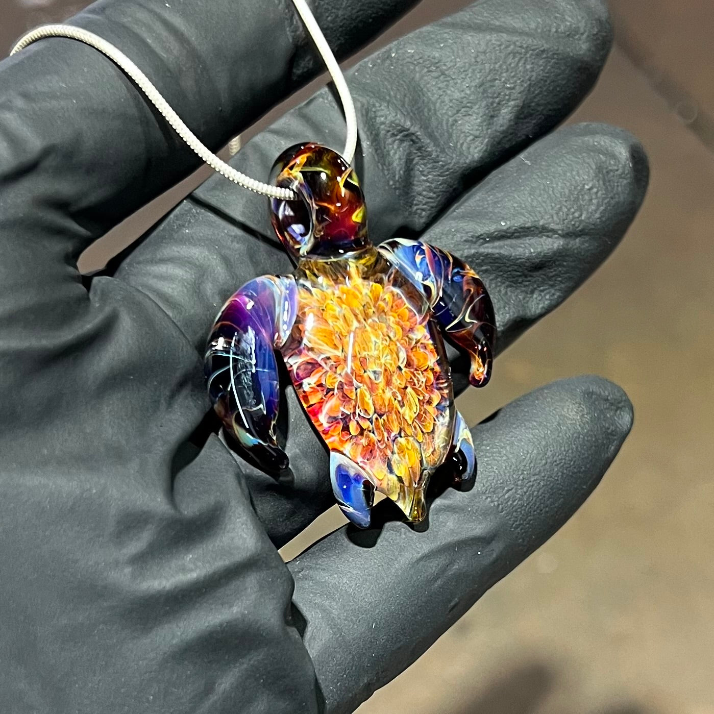Amber Sea Turtle Pendant 2