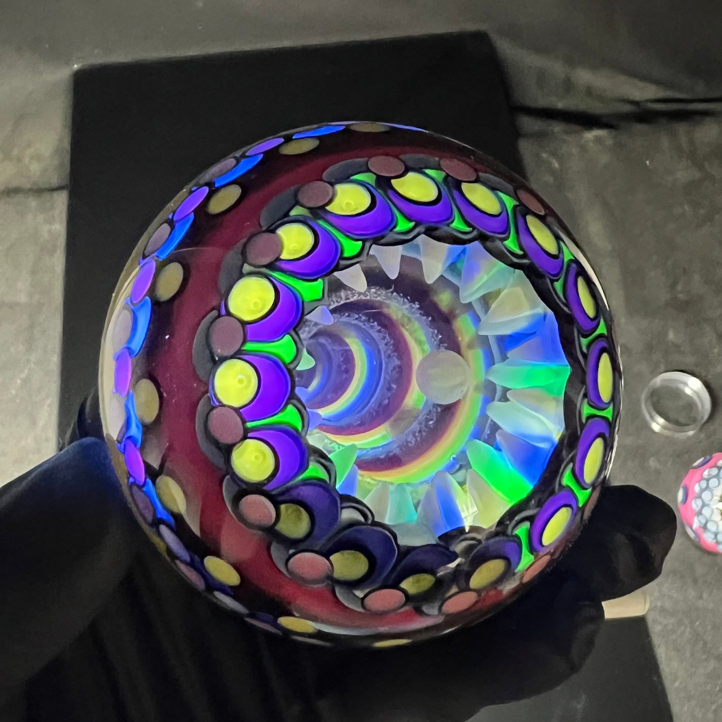 68mm BIG UV Opal Eater Vortex Cave Marble