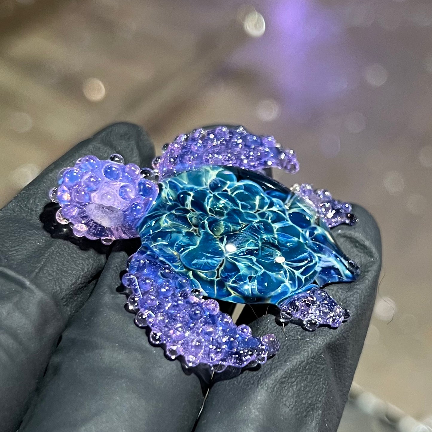 Purple Haze Sea Turtle Pendant #3