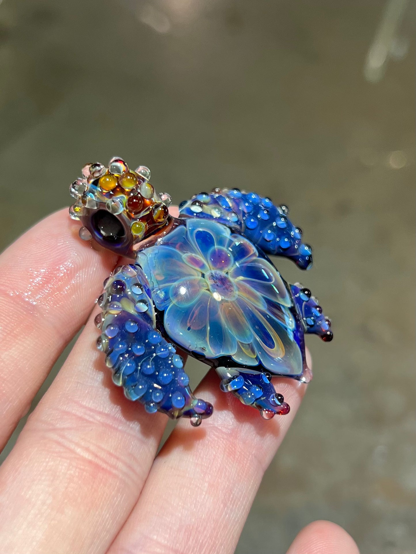 Flower Sea Turtle Pendant