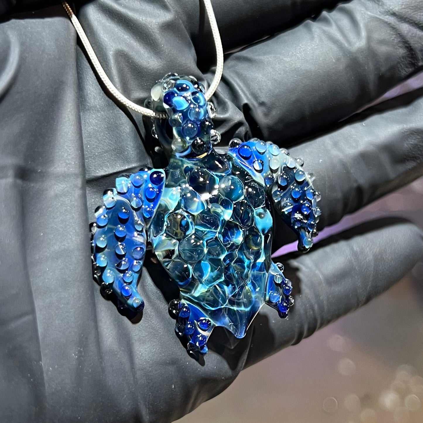Blue Tropic Sea Turtle Pendant #2