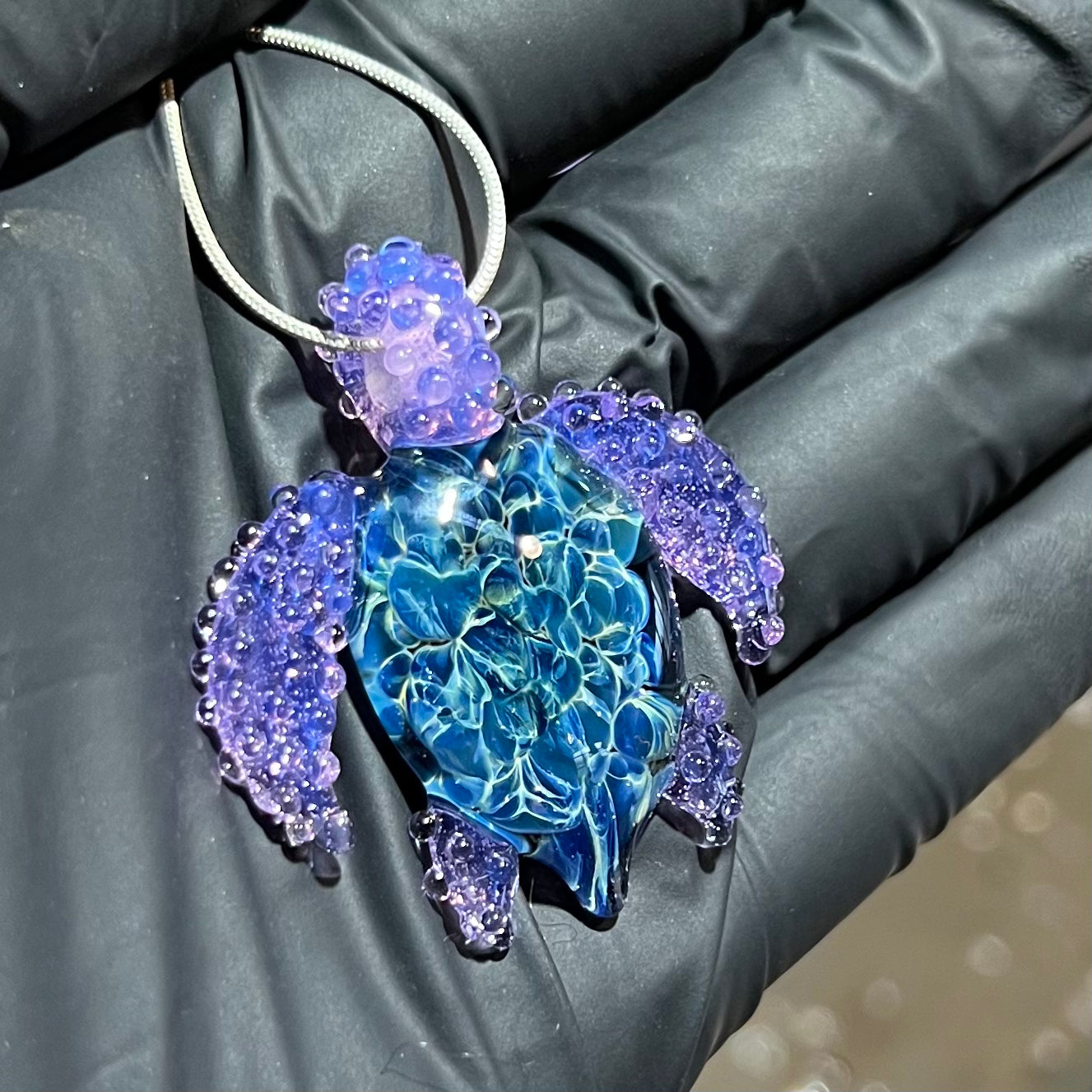 Purple Haze Sea Turtle Pendant #3
