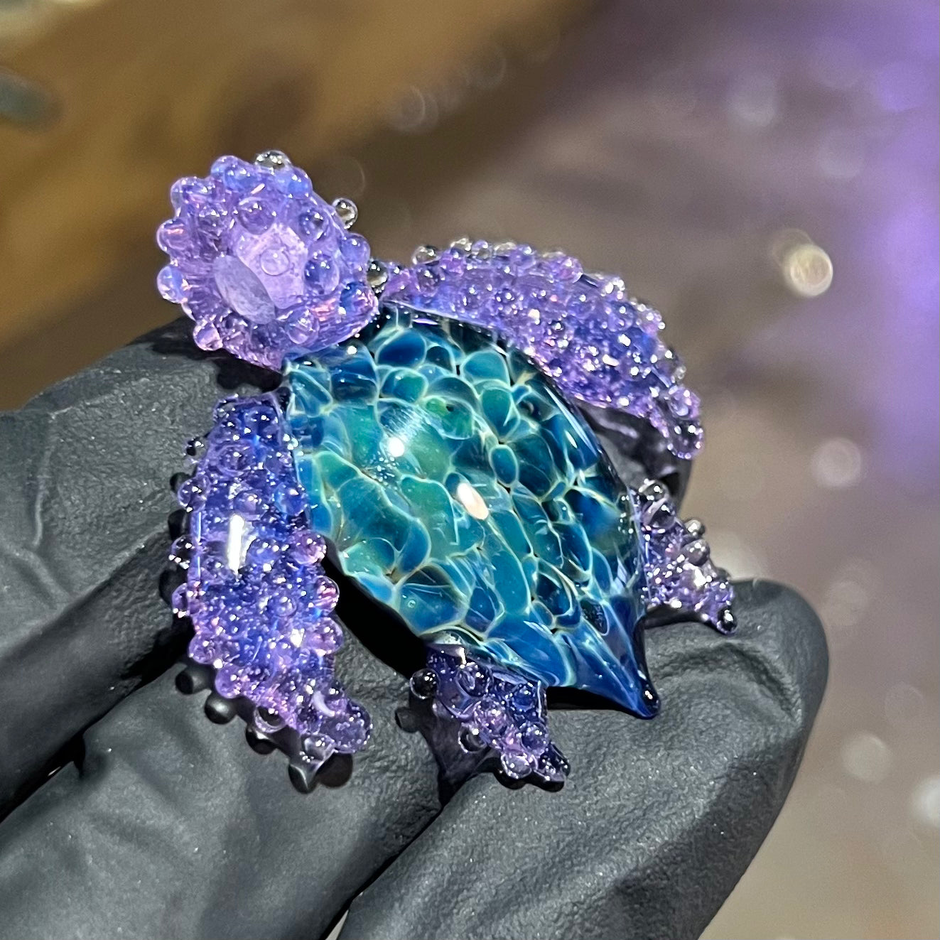 Purple Haze Sea Turtle Pendant #1