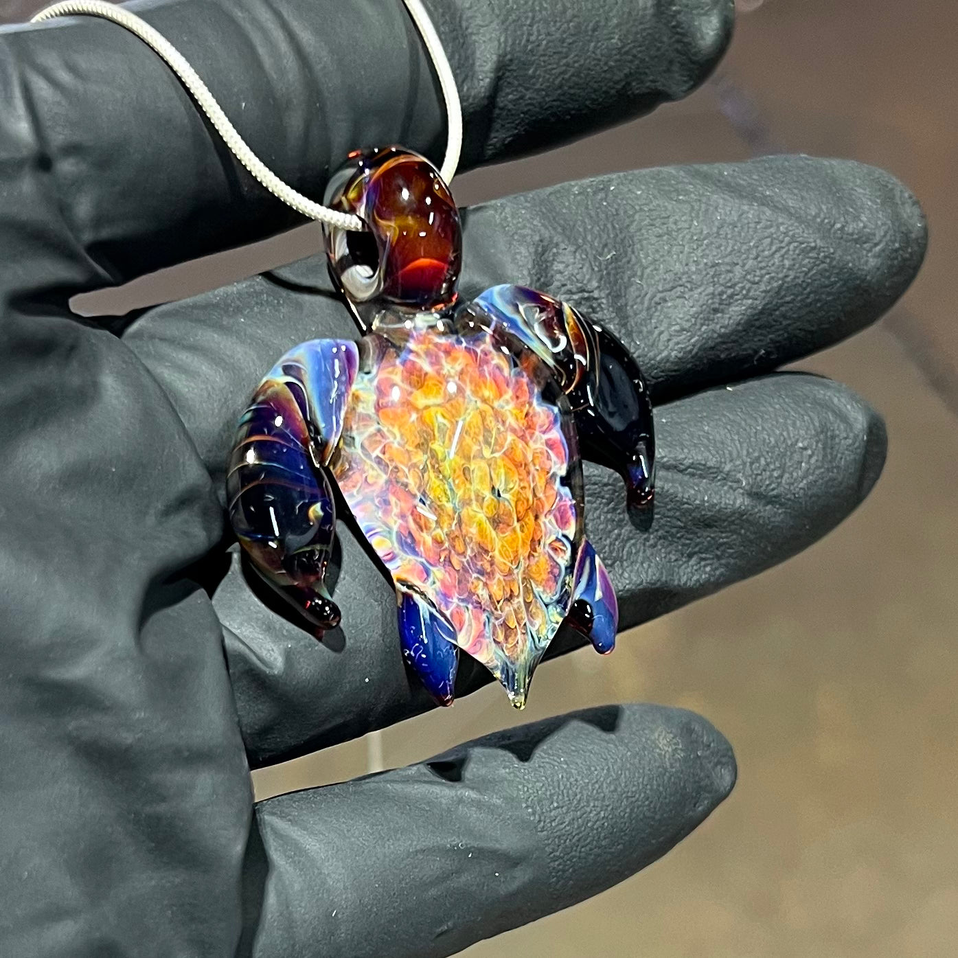 Amber Sea Turtle Pendant 3