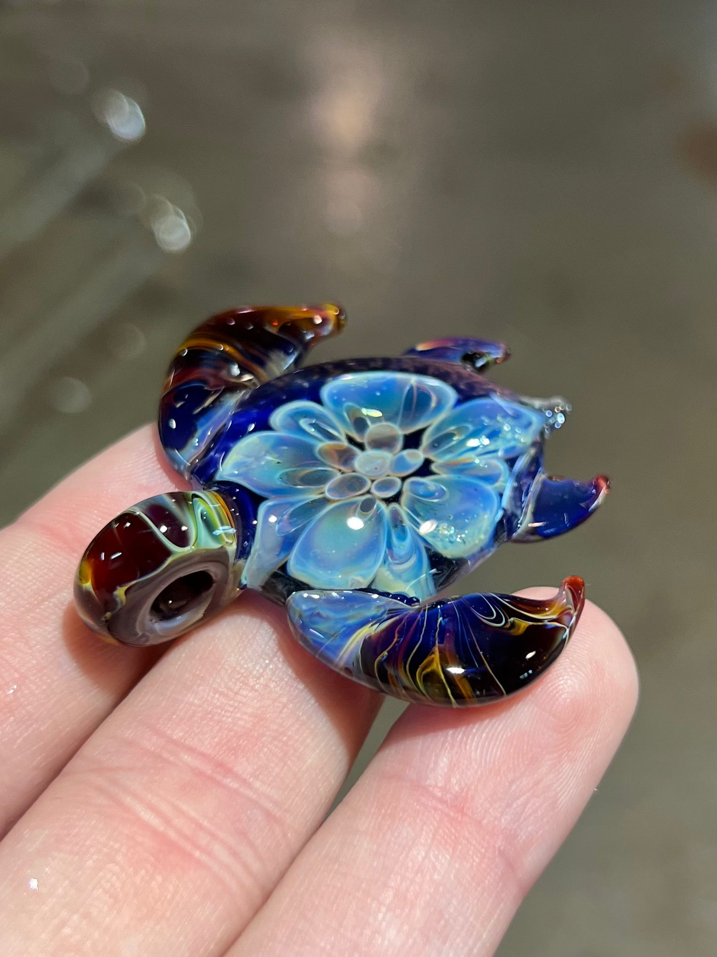 Flower Sea Turtle Pendant