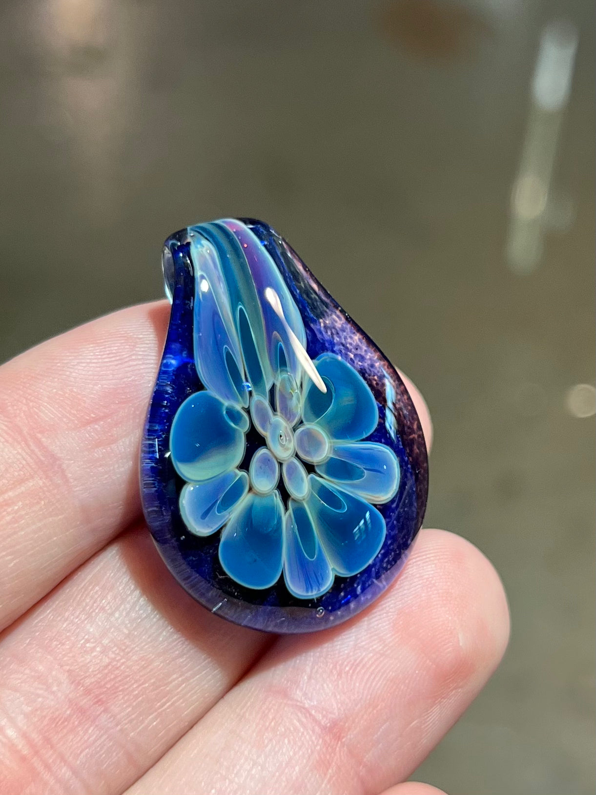 Flower Teardrop Pendant