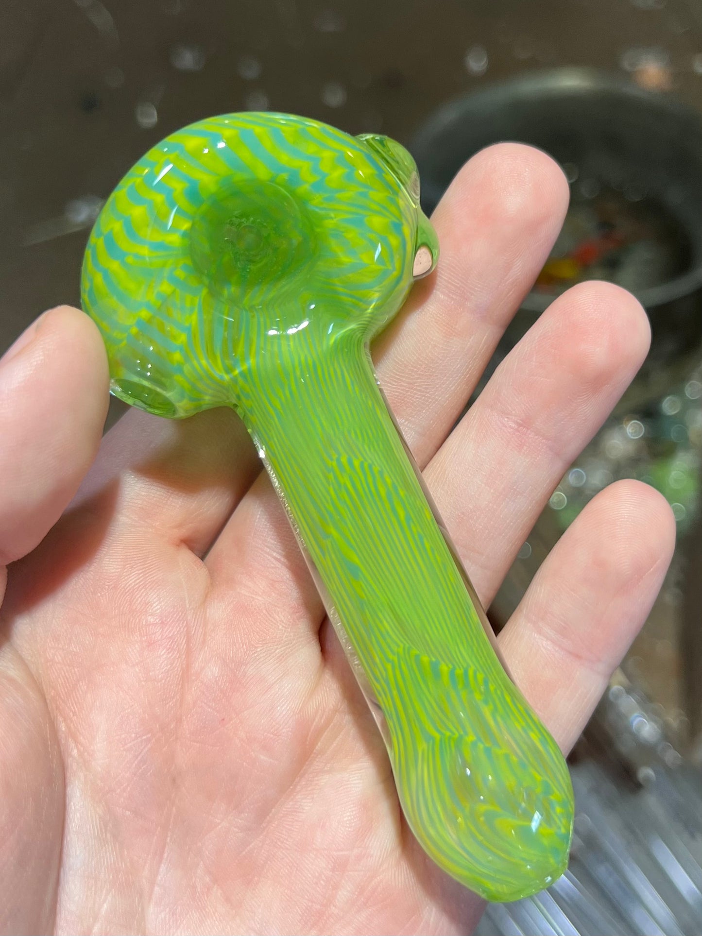 Green and Blue Spoon