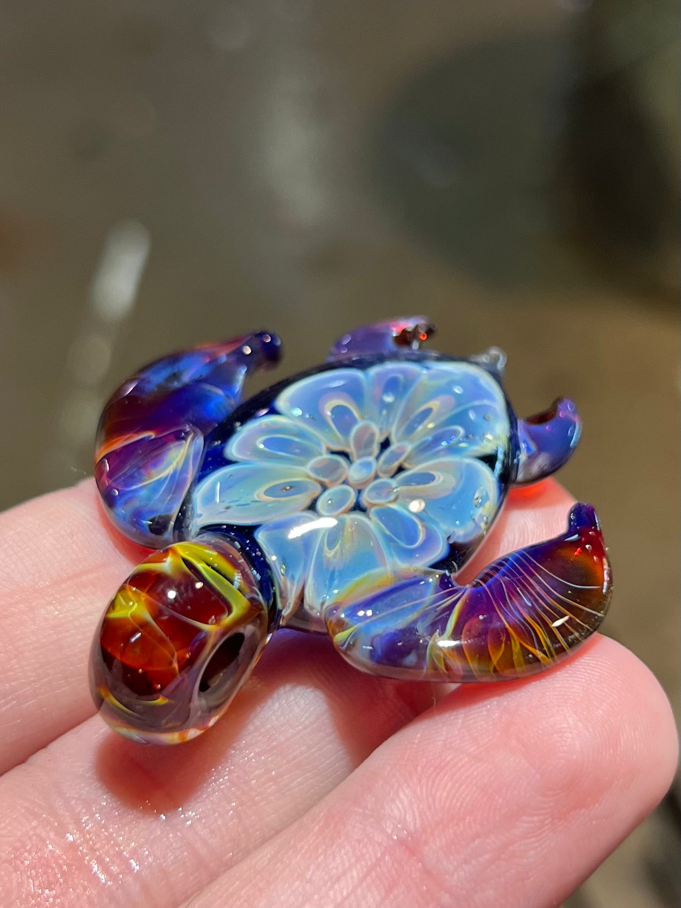 Flower Sea Turtle Pendant