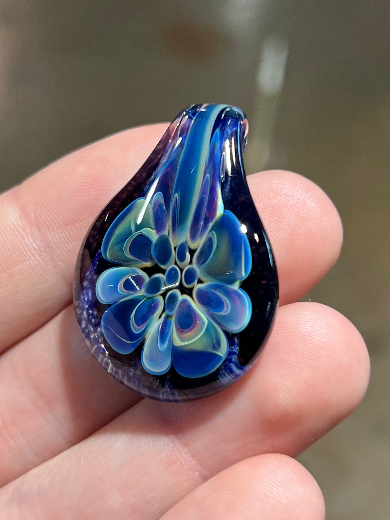 Flower Teardrop Pendant