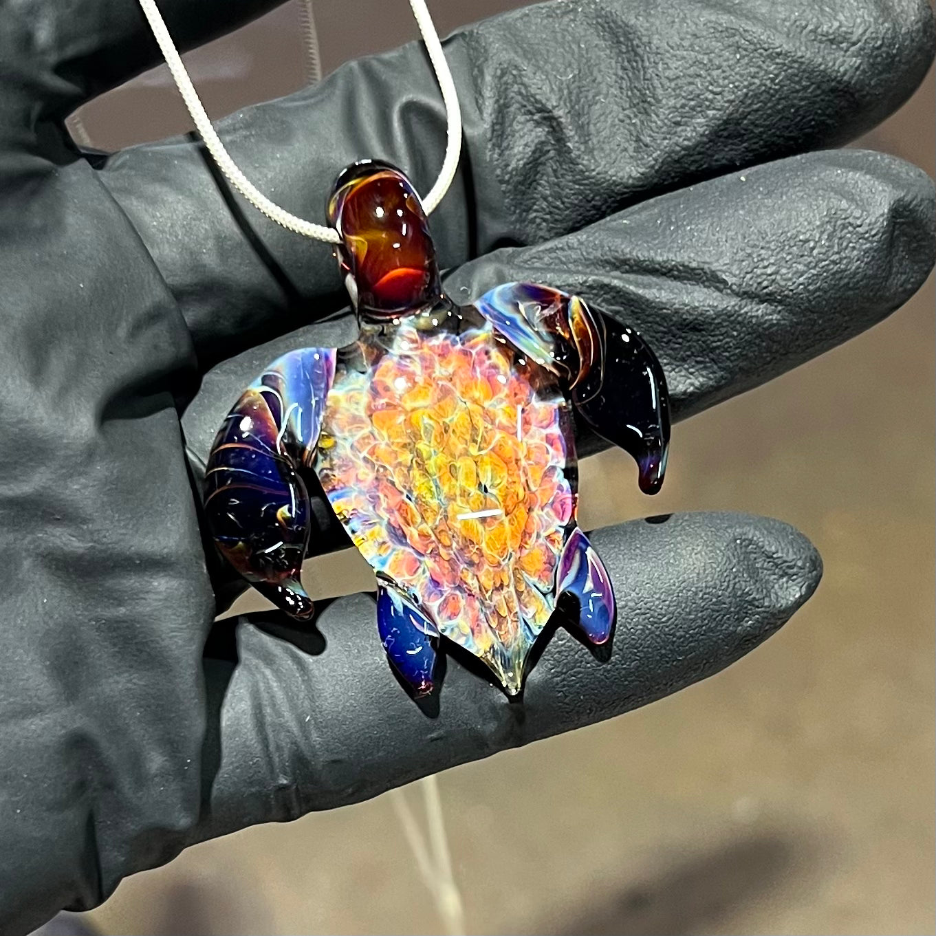 Amber Sea Turtle Pendant 3