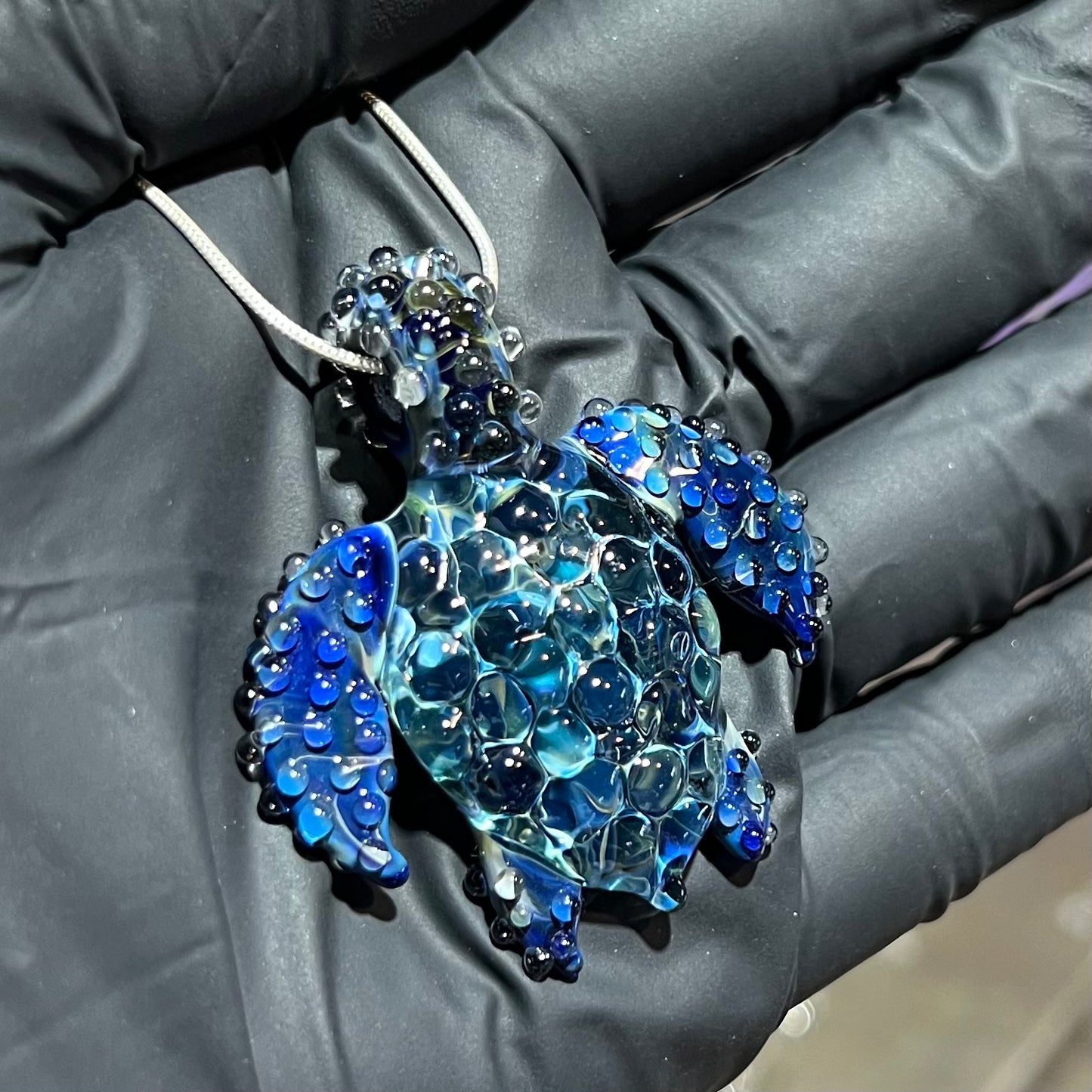 Blue Tropic Sea Turtle Pendant #3