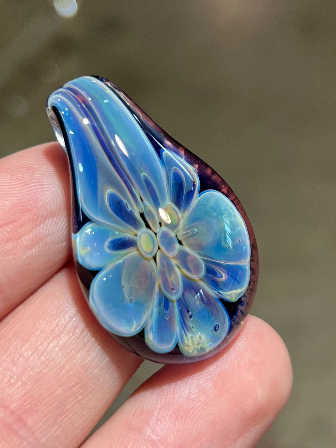 Flower Teardrop Pendant