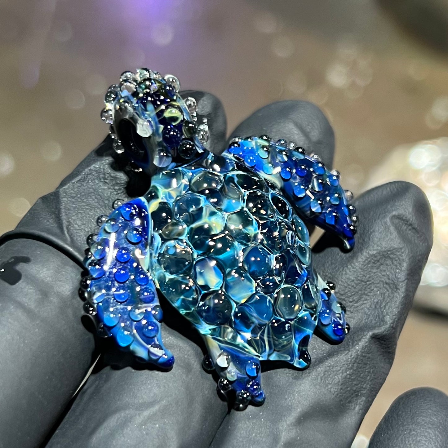 Blue Tropic Sea Turtle Pendant #3