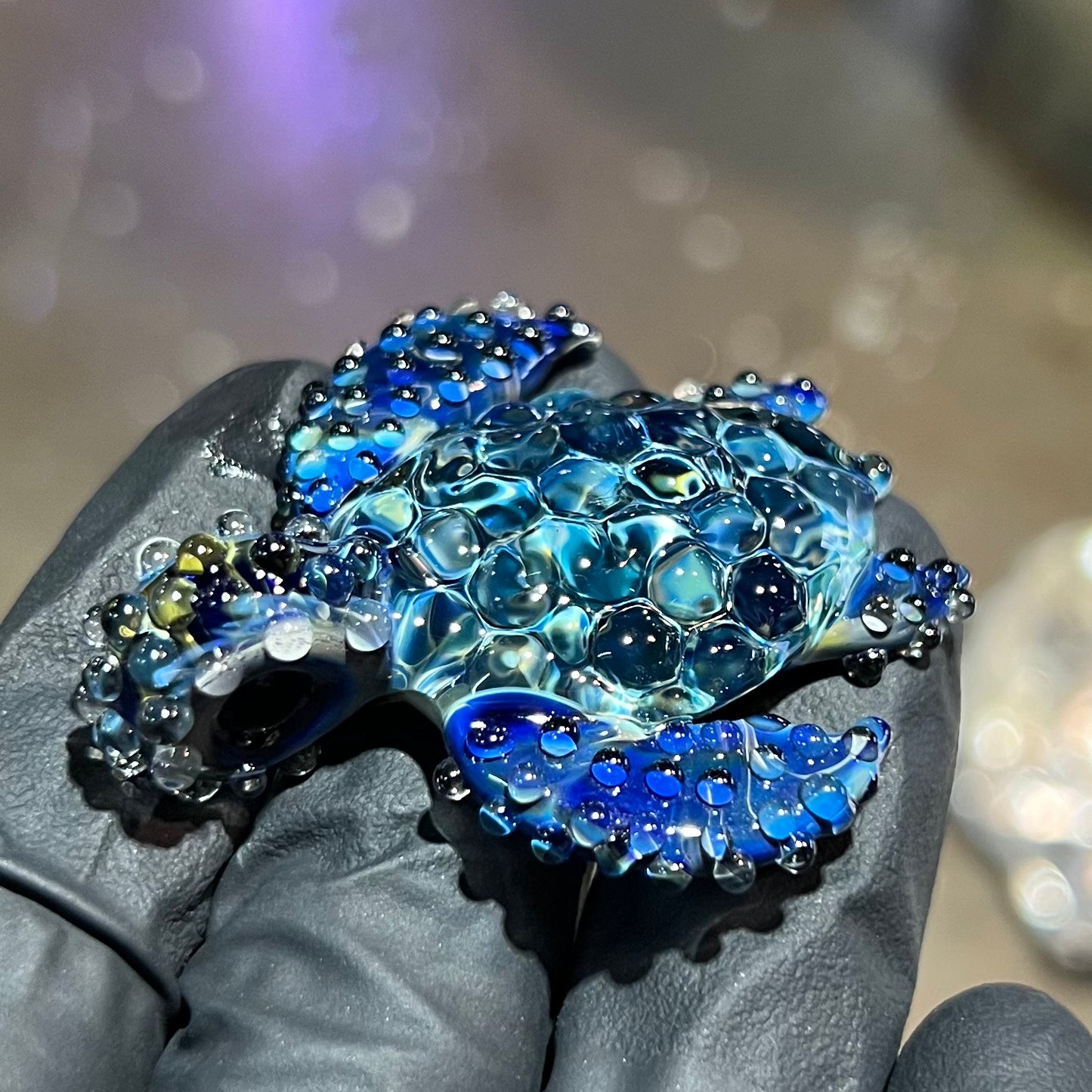Blue Tropic Sea Turtle Pendant #3