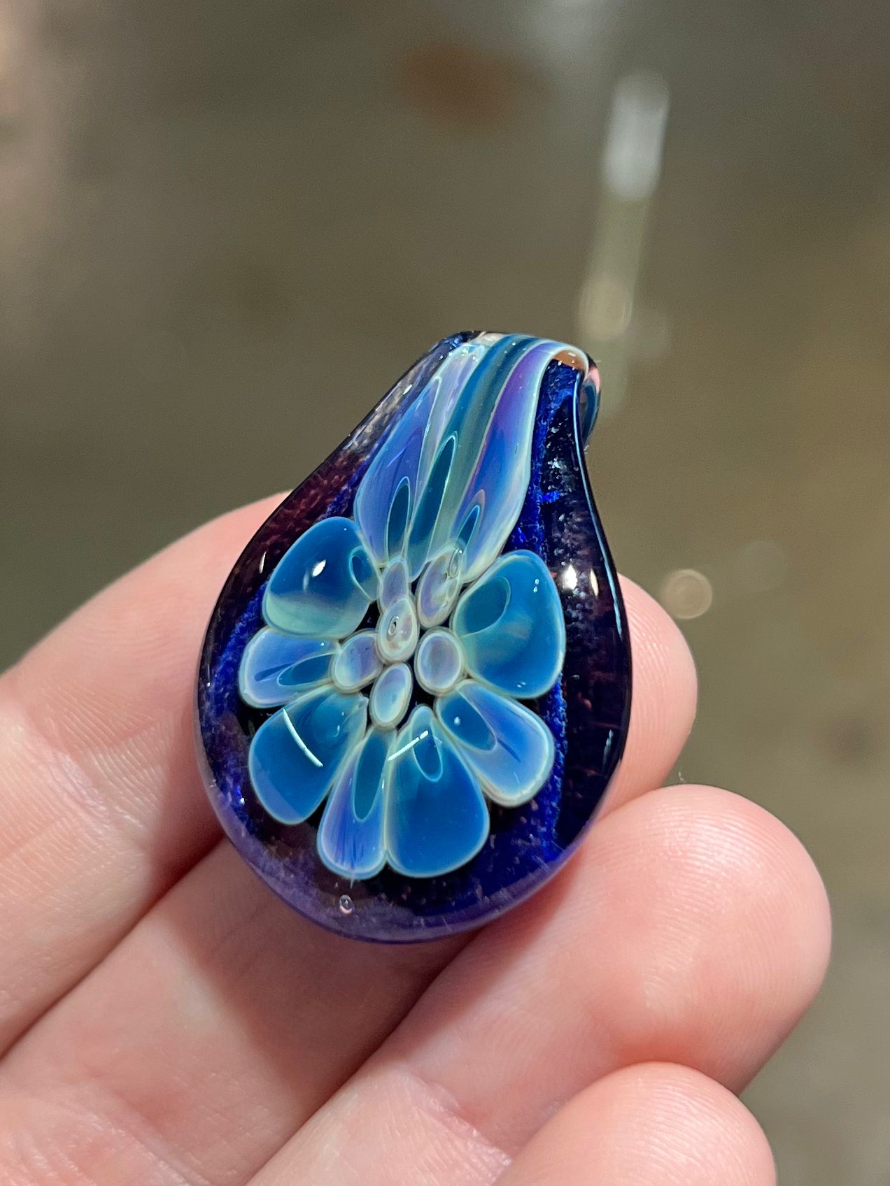 Flower Teardrop Pendant